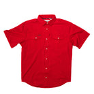 Men's Poncho Red Pearl Snap Shirt Chilton-Red - Crazy House Western Wear