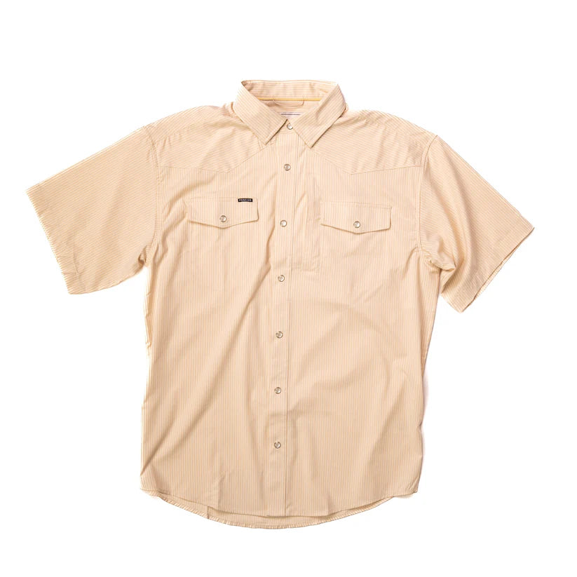 Men's Poncho Slim Fit Pearl Snap Shirt Bulldogger-Crm - Crazy House Western Wear