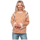 Women's Long Sleeve Color block Sweater HT7184 - Crazy House Western Wear