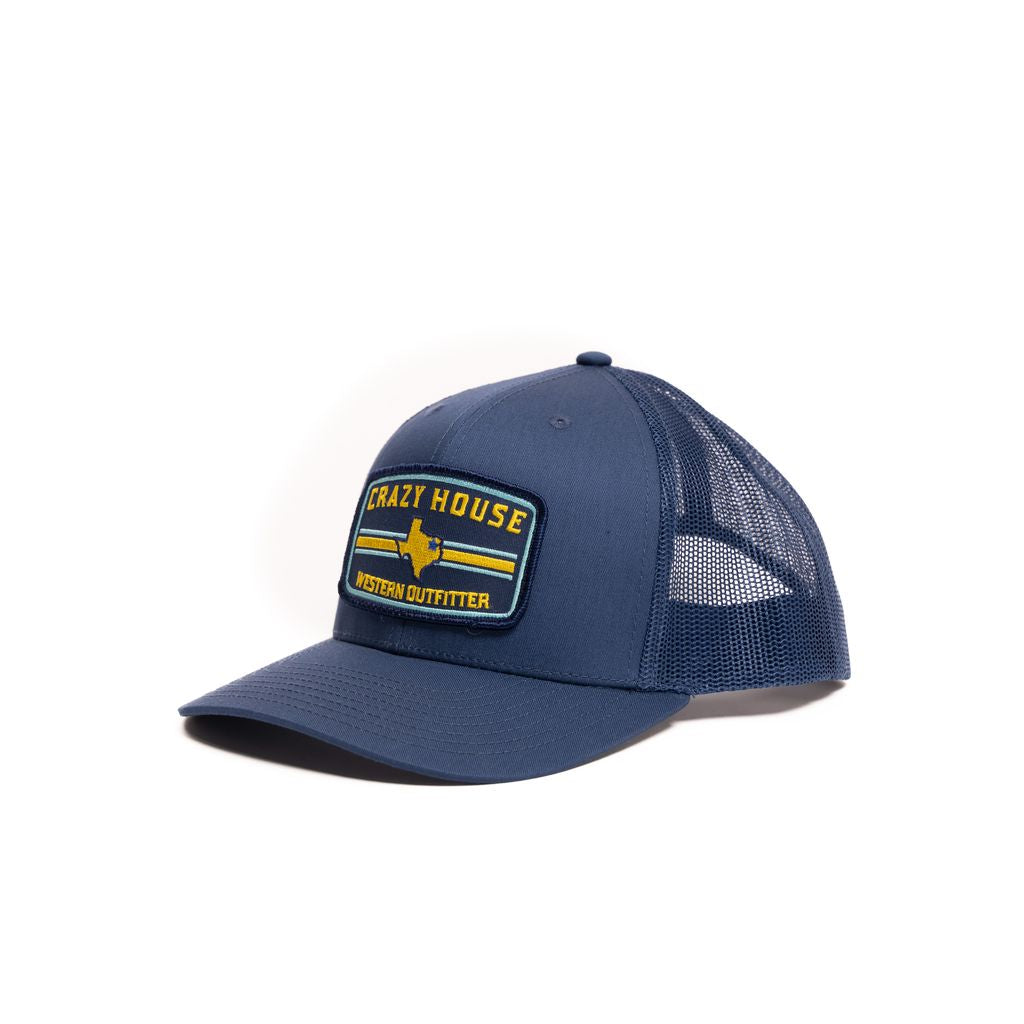Crazy House Unisex Navy Snapback with Navy Outfitter Patch - Crazy House Western Wear