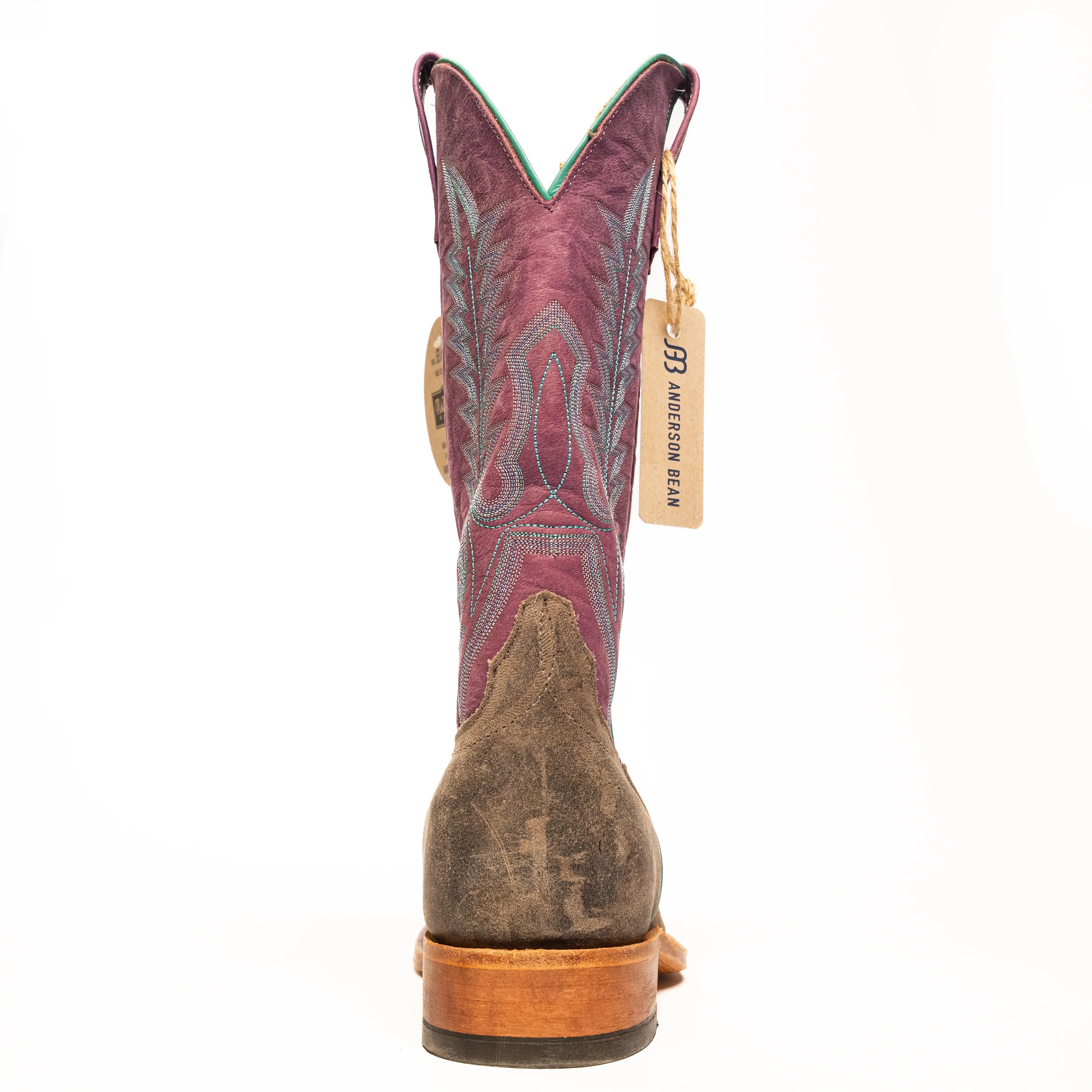 Anderson Bean After Dark Waxy Kudu with 13" Velvet Buffamon Top - Crazy House Western Wear