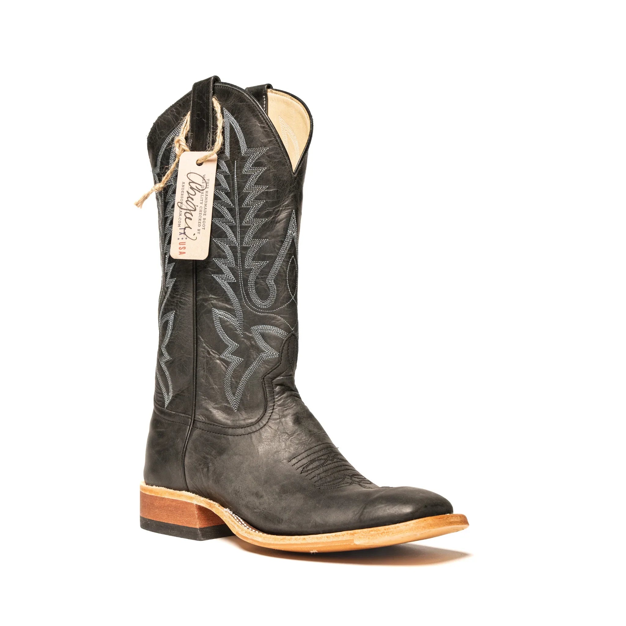 Anderson Bean Black Flynn with 13" Black Flynn Top S5002 - Crazy House Western Wear
