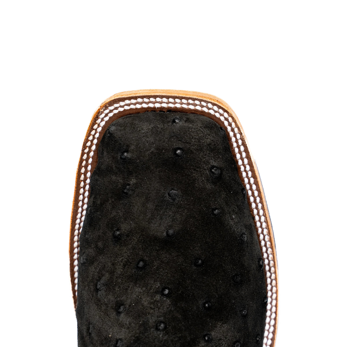 Anderson Bean Black Sueded Ostrich with 13" Black Deercow Top - Crazy House Western Wear