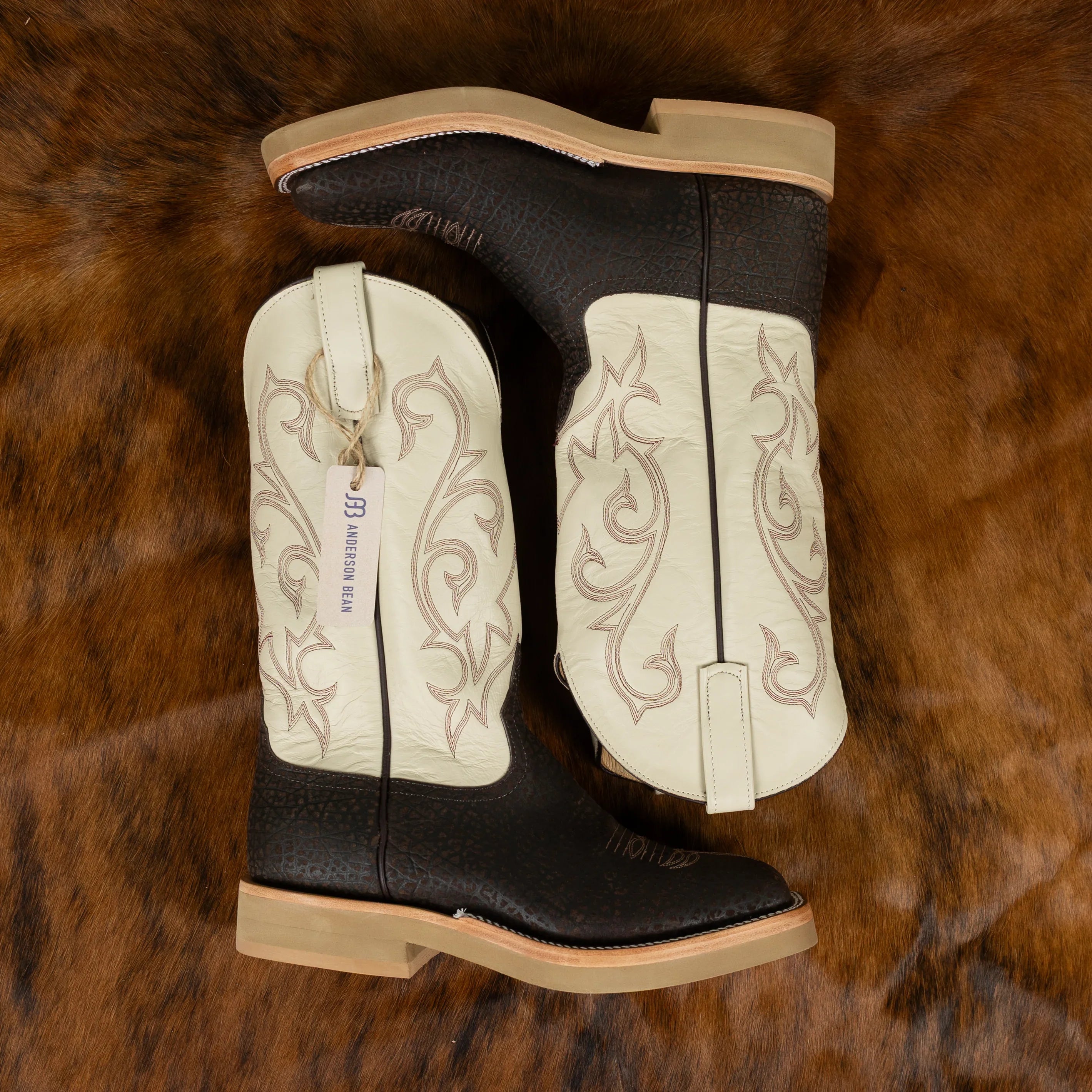 Anderson Bean Chocolate Hungry Hippo Square Toe Boots