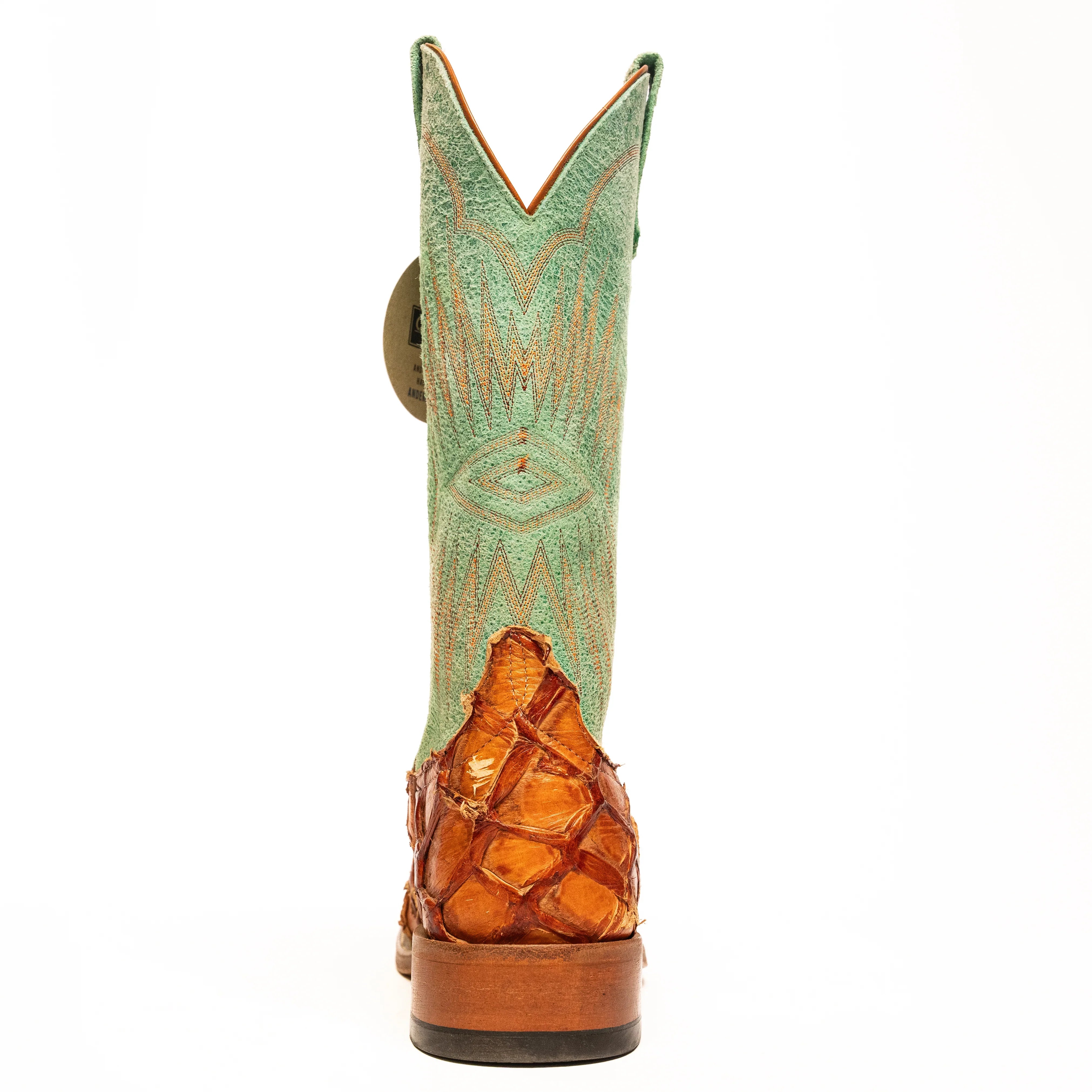 Anderson Bean Cognac Big Bass with 13" Lime Top - Crazy House Western Wear