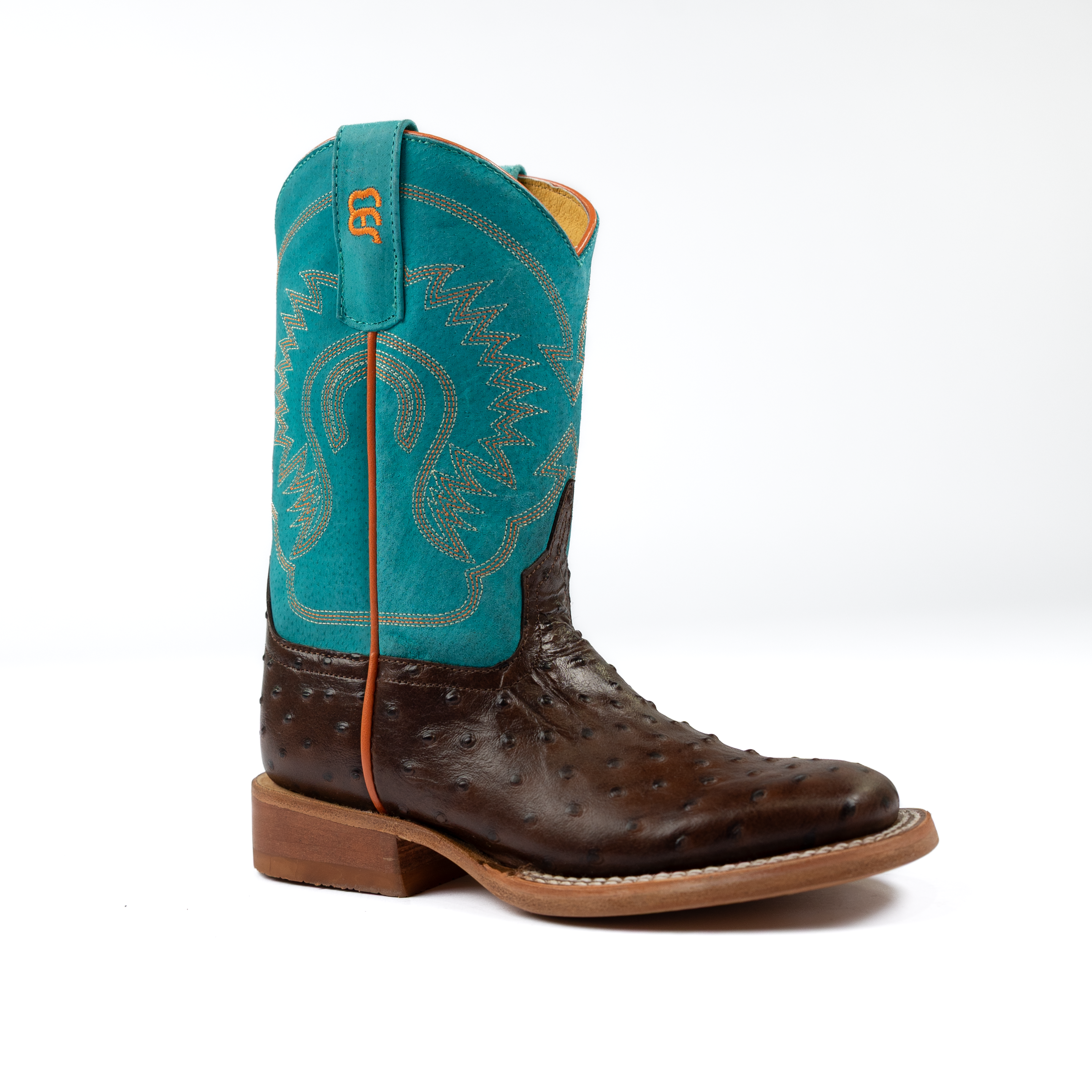 Anderson Bean Kids Chocolate Impostrich with Turquoise Sinsation Top ABK7083