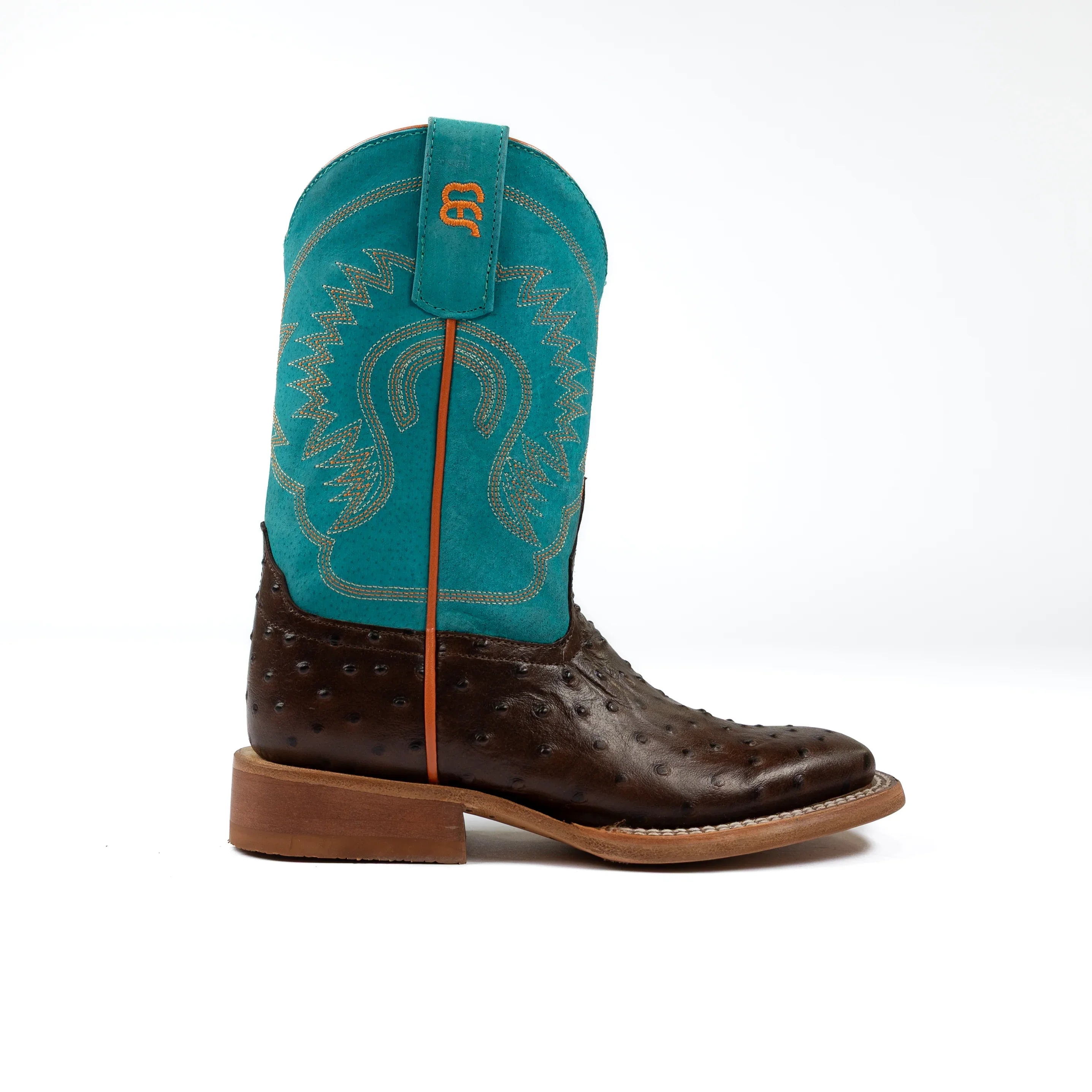 Anderson Bean Kids Chocolate Impostrich with Turquoise Sinsation Top ABK7083