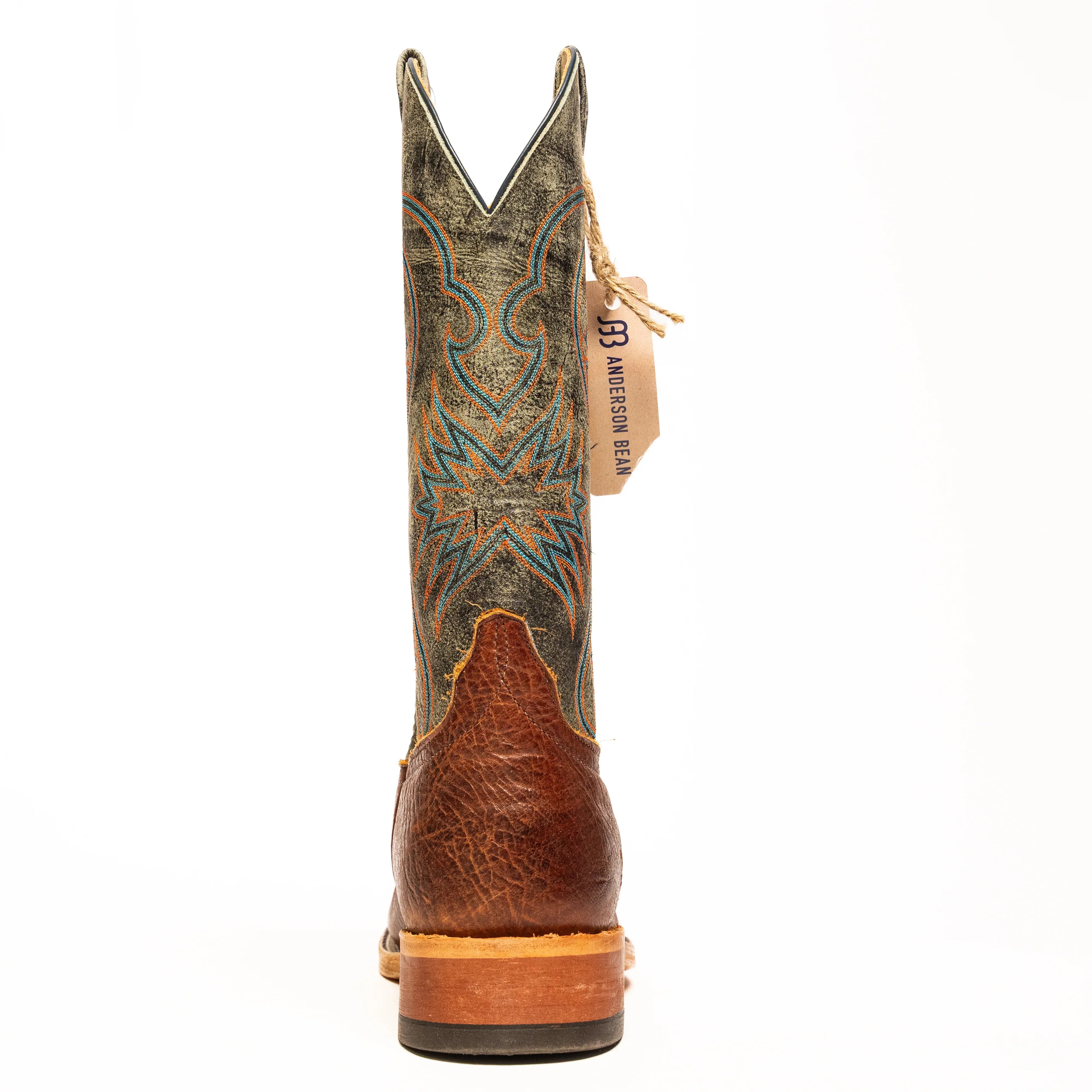 Anderson Bean Mike Tyson Bison with 13" Aqua Monet Top - Crazy House Western Wear
