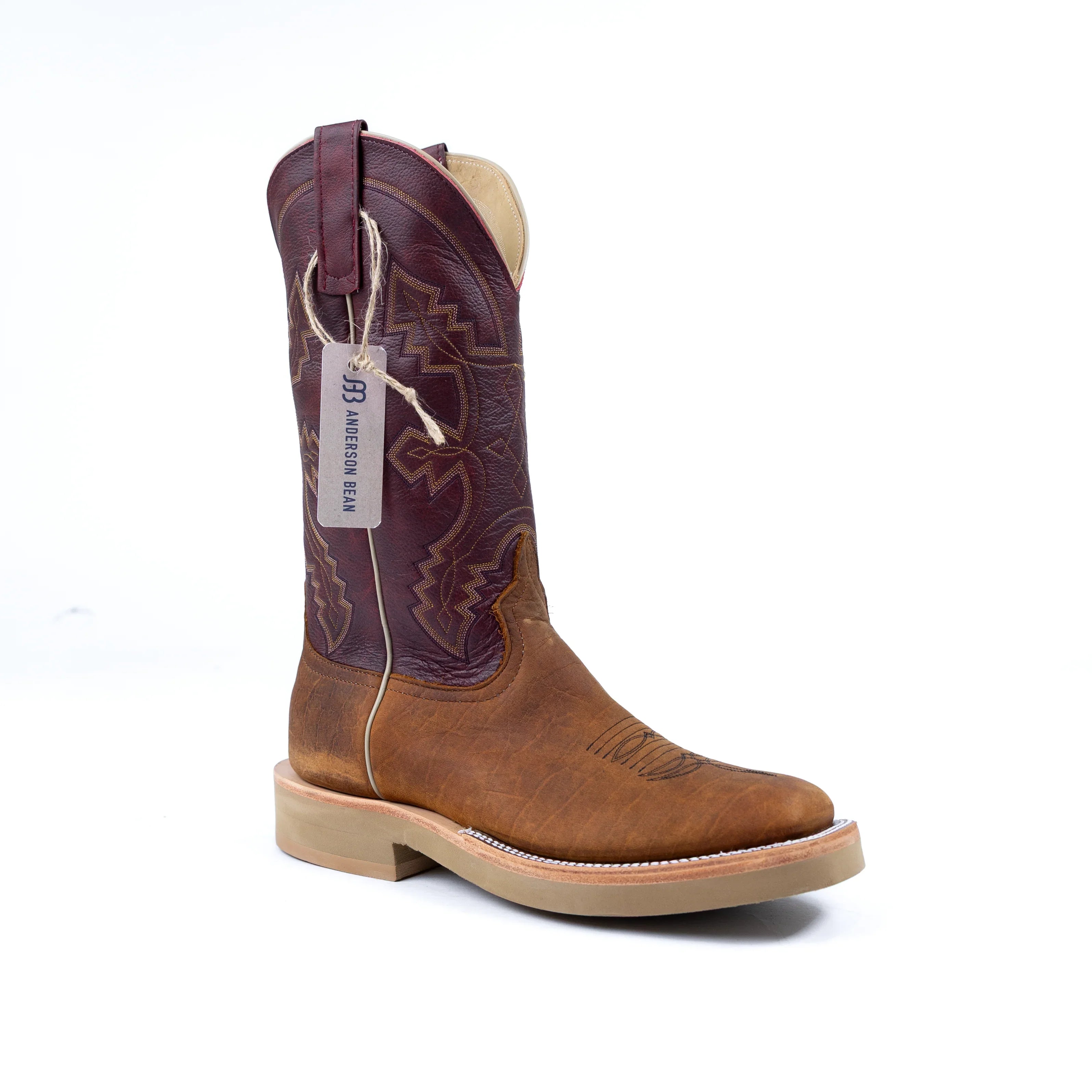 Anderson Bean Natural Brahma Bison with 13" Oxblood Outlaw Tops