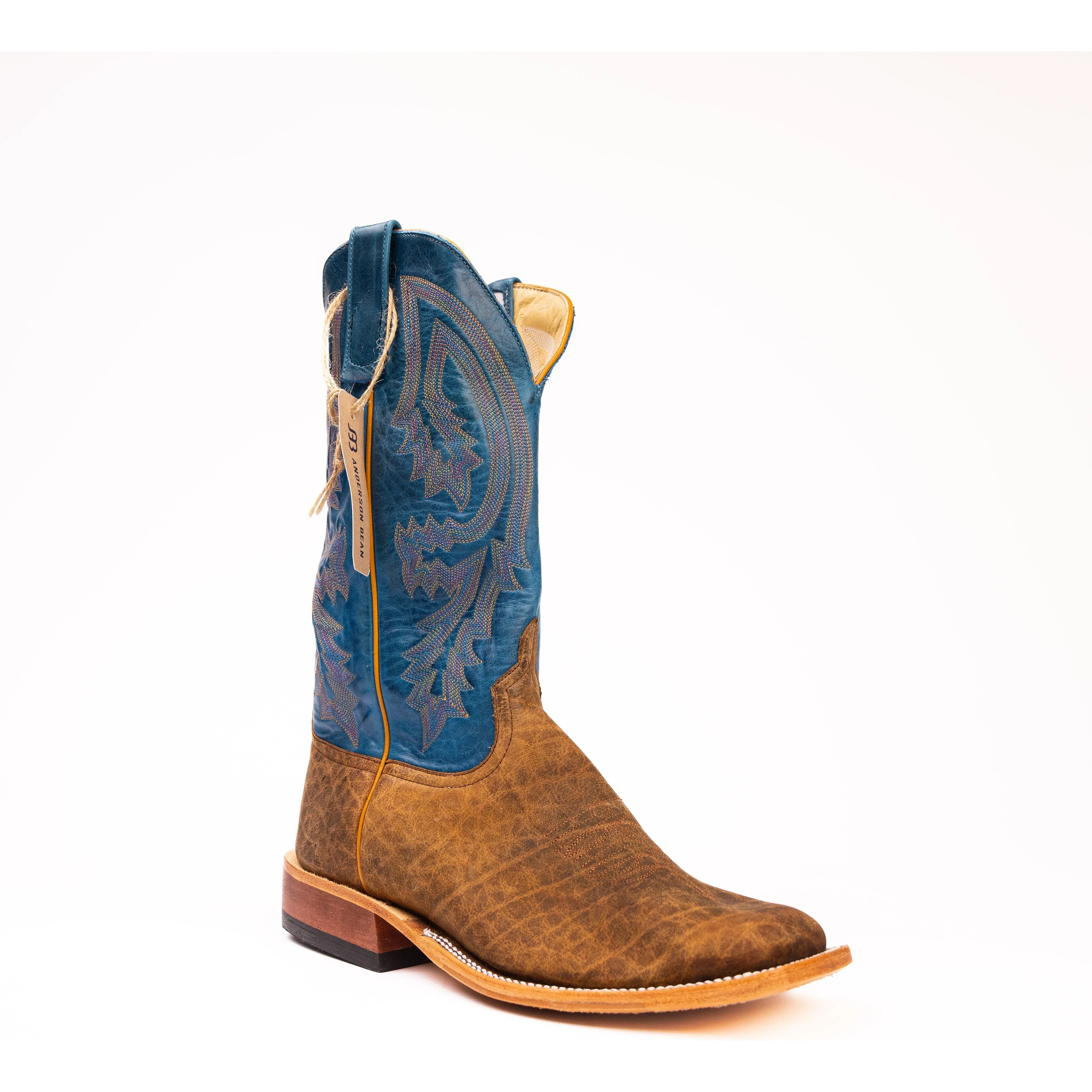 Anderson Bean Natural Brahma Bison with 13" Sky Blue Top S5003 - Crazy House Western Wear