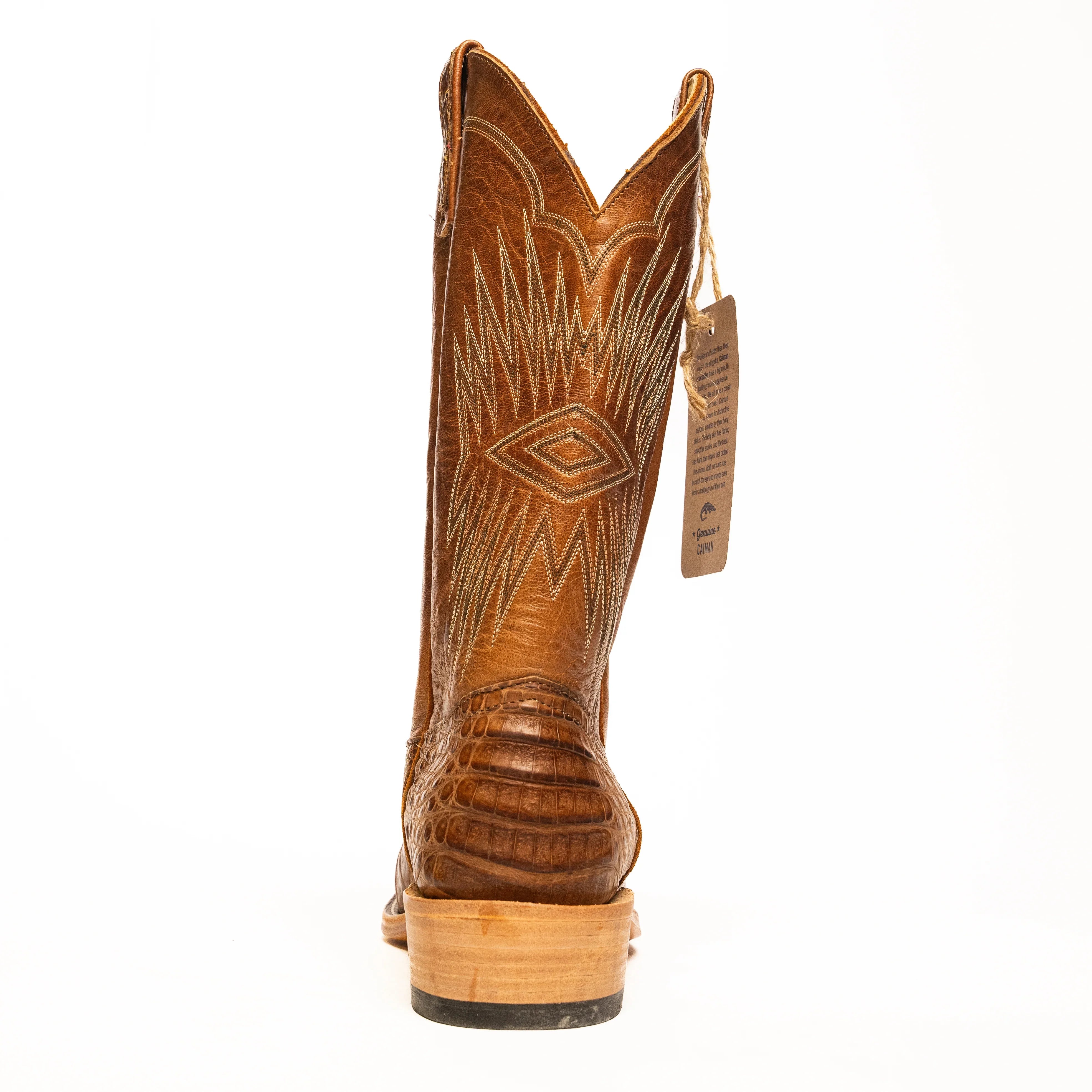 Anderson Bean Post Oak Caiman Belly with 13" Tan Goat Top - Crazy House Western Wear