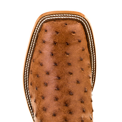 Anderson Bean Rust Brown Full Quill Ostrich with 13" Chocolate Volcano Top S1099 - Crazy House Western Wear