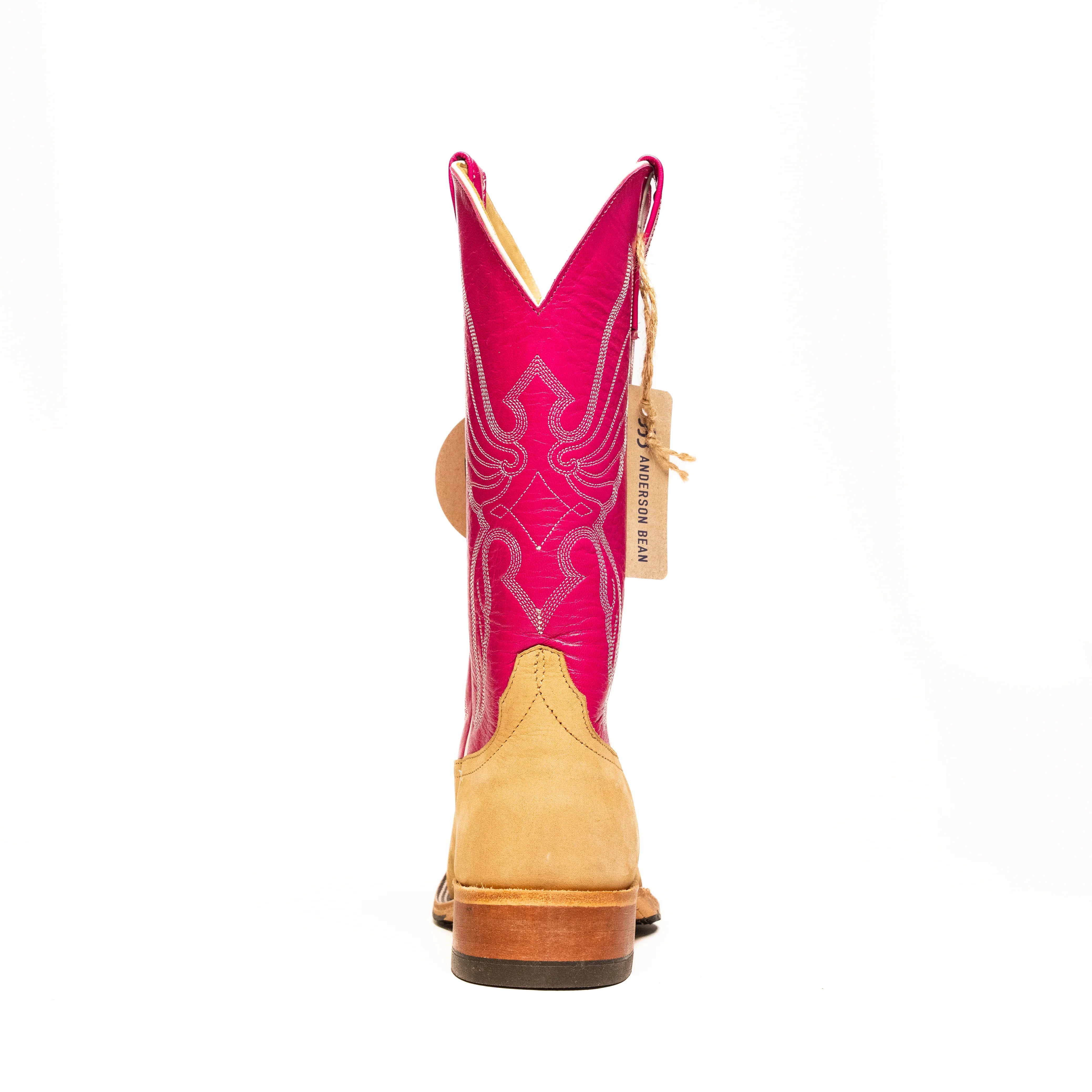 Anderson Bean Tan Crazyhorse with 13" Kidskin Dodder Top - Crazy House Western Wear