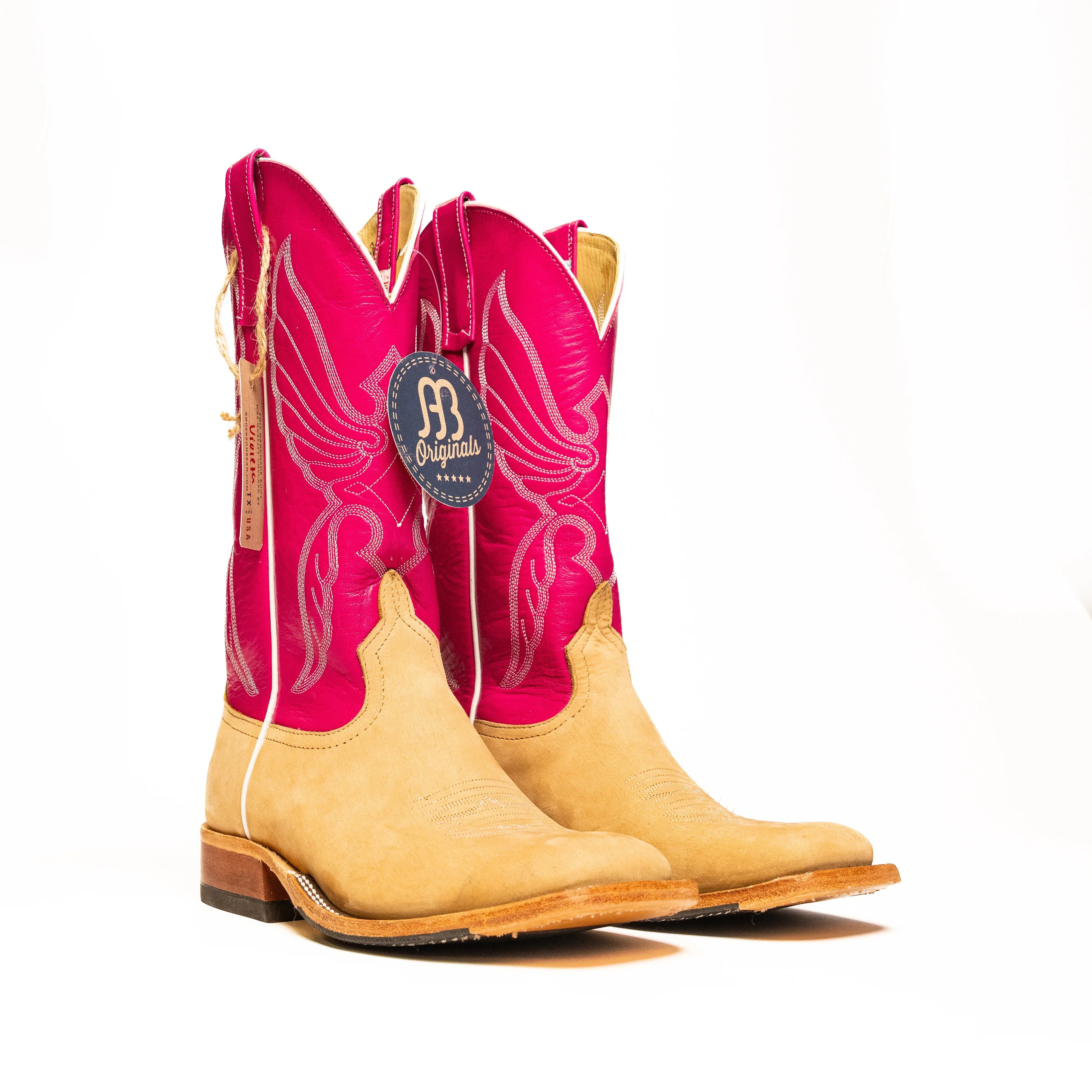 Anderson Bean Tan Crazyhorse with 13" Kidskin Dodder Top - Crazy House Western Wear
