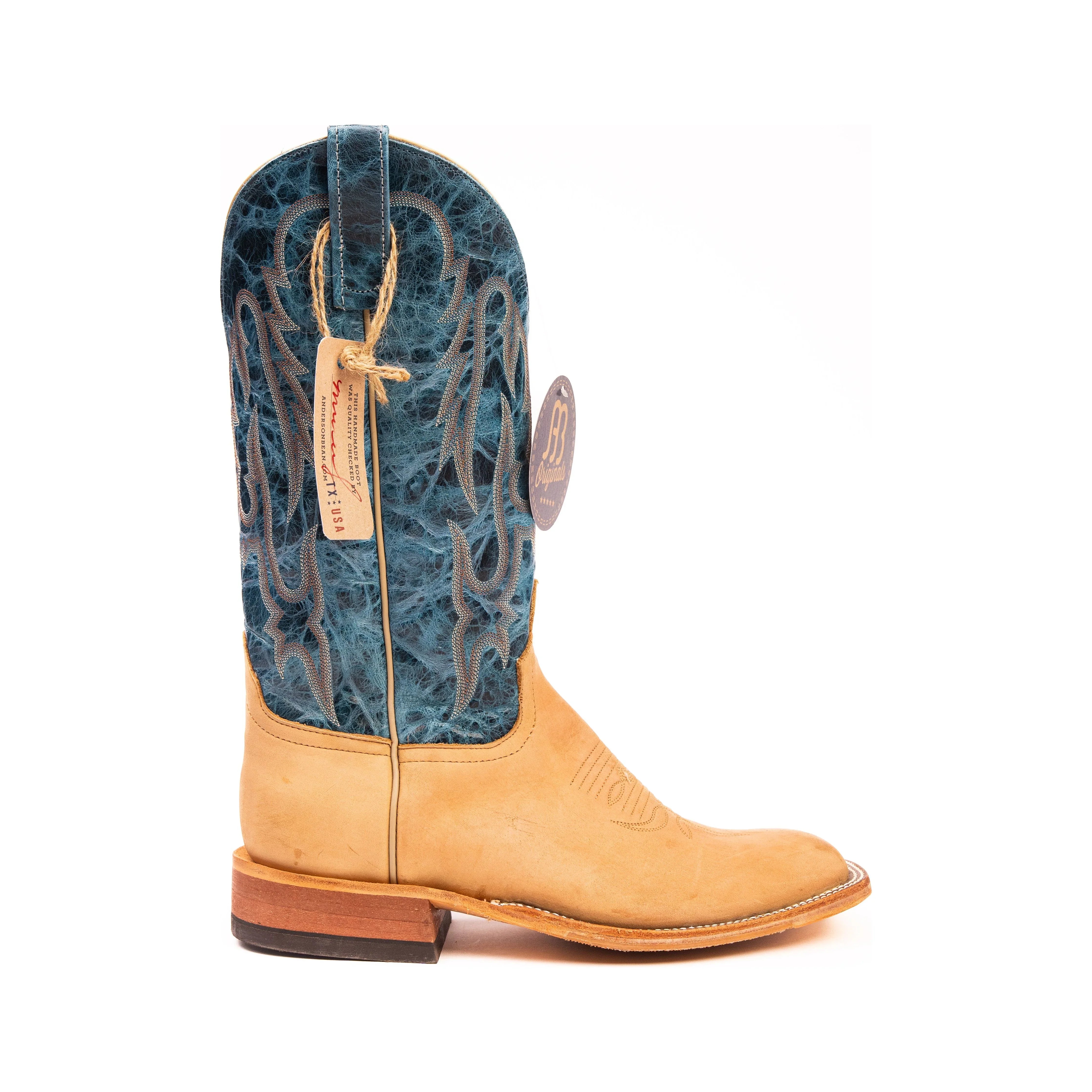 Anderson Bean Tan Crazyhorse with 13" Royal Top - Crazy House Western Wear