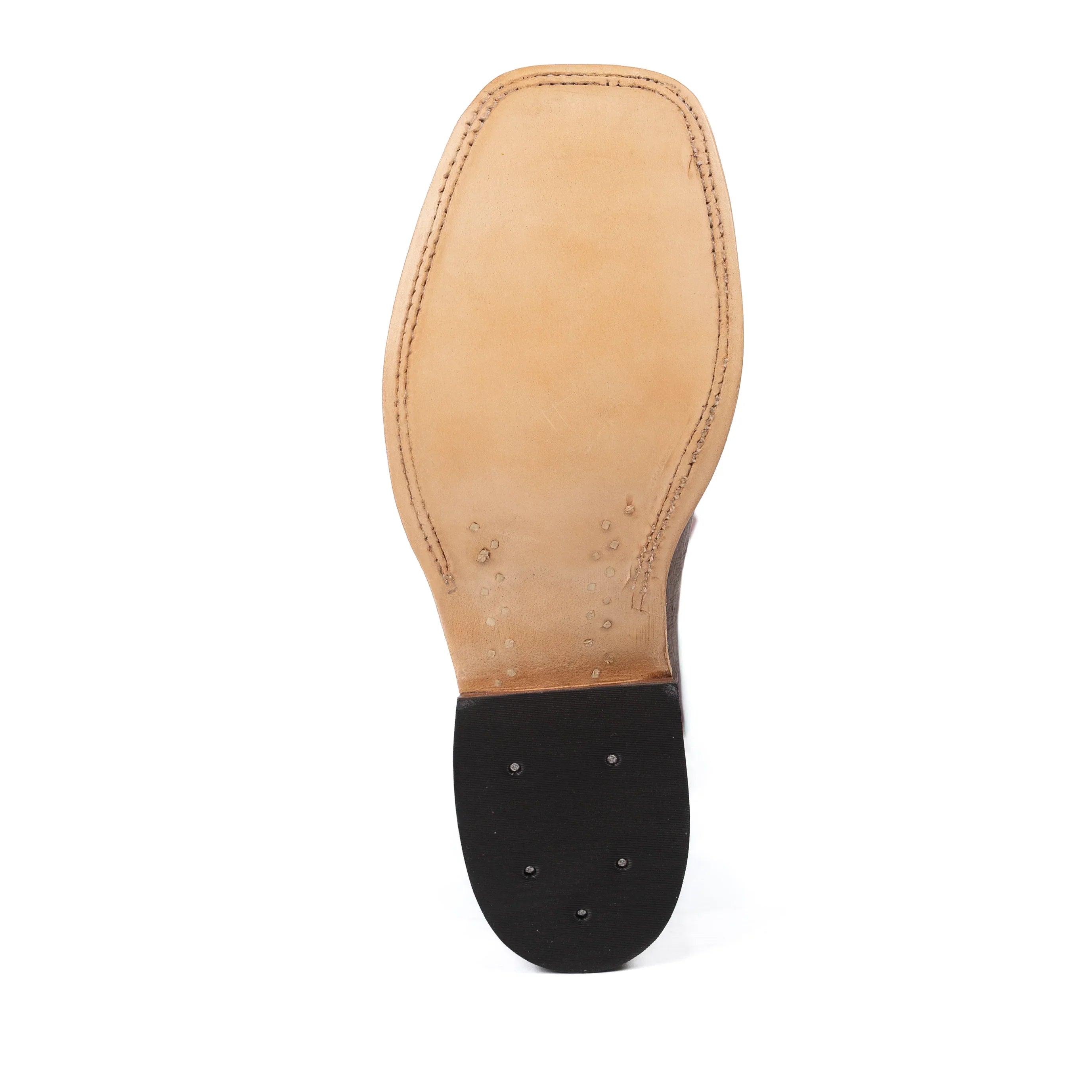 Anderson Bean Tobacco Smooth Quill Ostrich Square Toe Boots