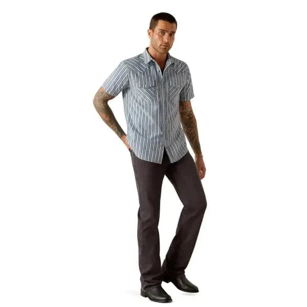 Men's Ariat Hyder Retro Short Sleeve Western Shirt 10054700 - Crazy House Western Wear