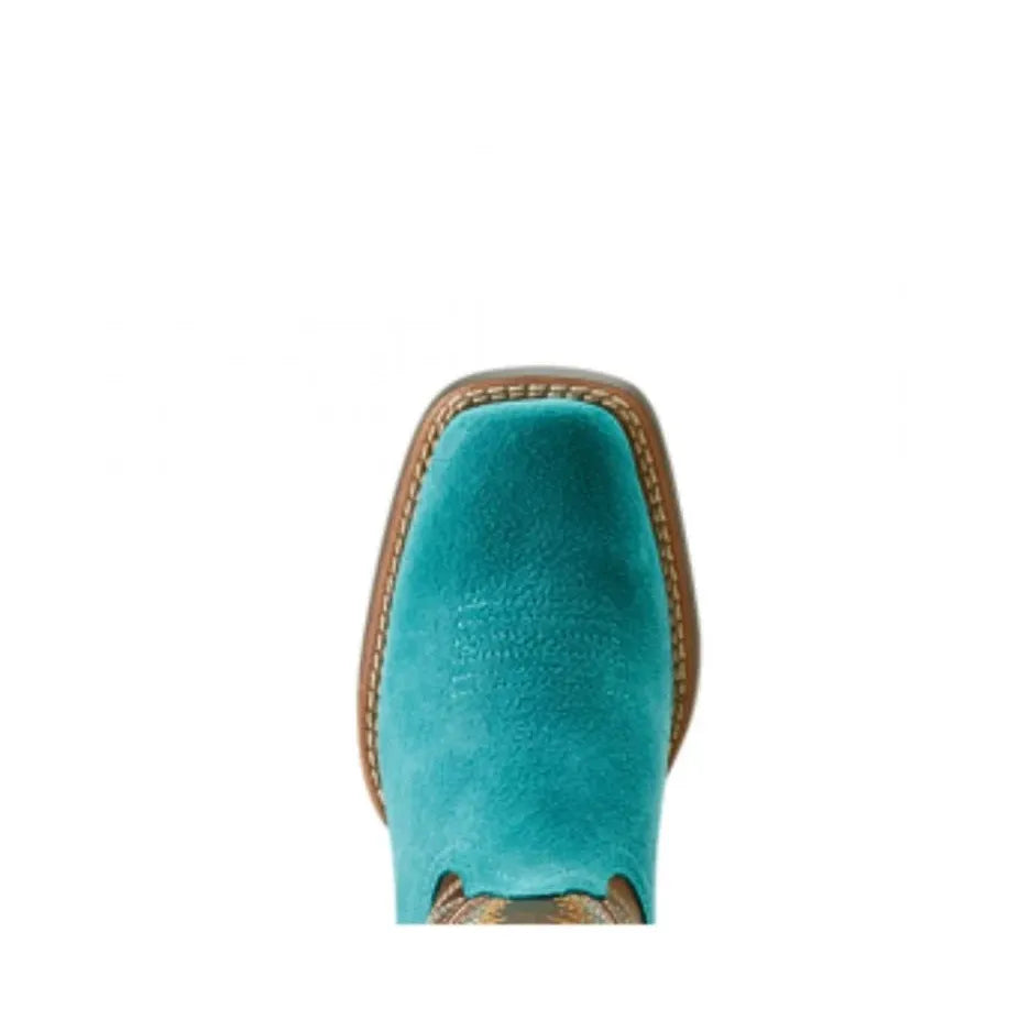 Girl's Ariat Teal Suede Western Boot 1