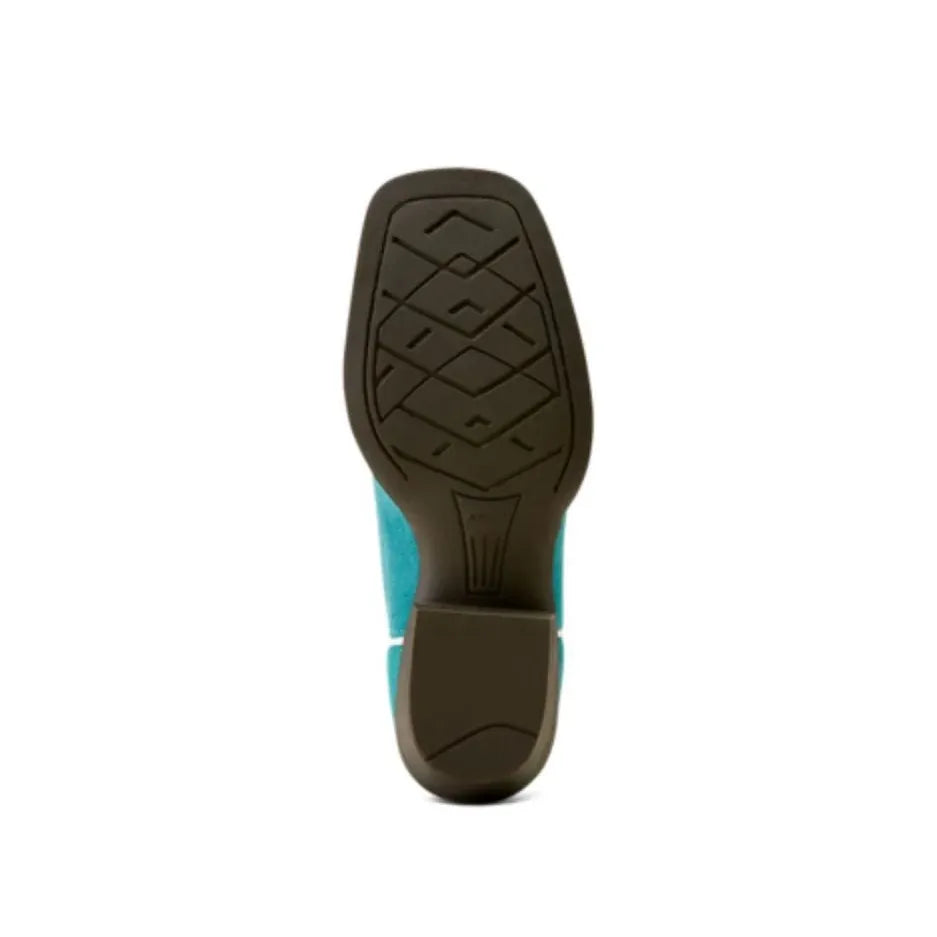 Girl's Ariat Teal Suede Western Boot 1
