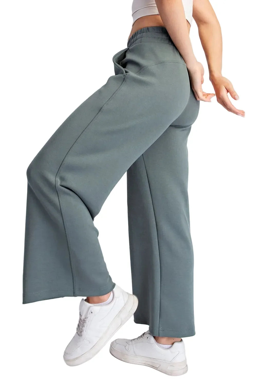 Women's Rae Mode Modal Scuba Cropped Wide Leg Pants