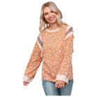 Women's Long Sleeve Color block Sweater HT7184 - Crazy House Western Wear