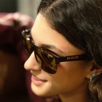 Bex Brown and Gold Wildyrd Square Sunglasses S139BBG