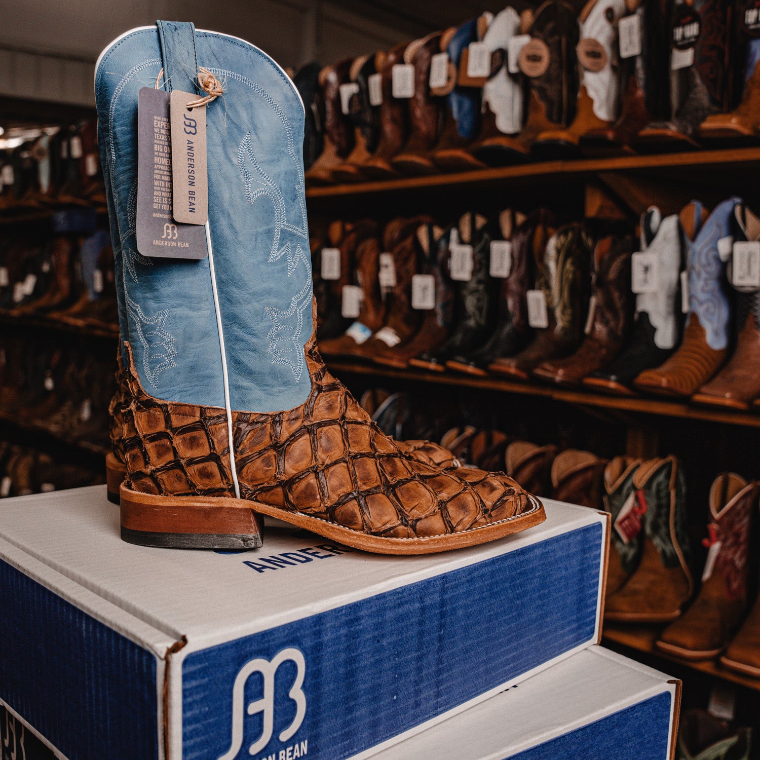 Photo of boots made from pirarucu
