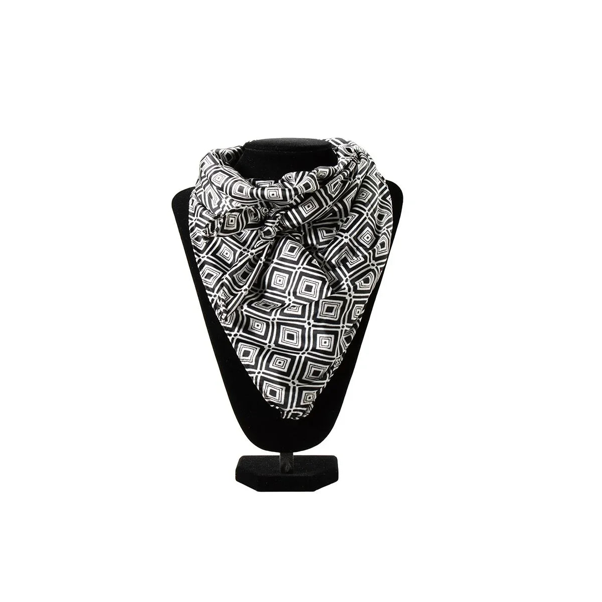 Black and White 33" X 33" 100% Silk Wild Rag 0910862