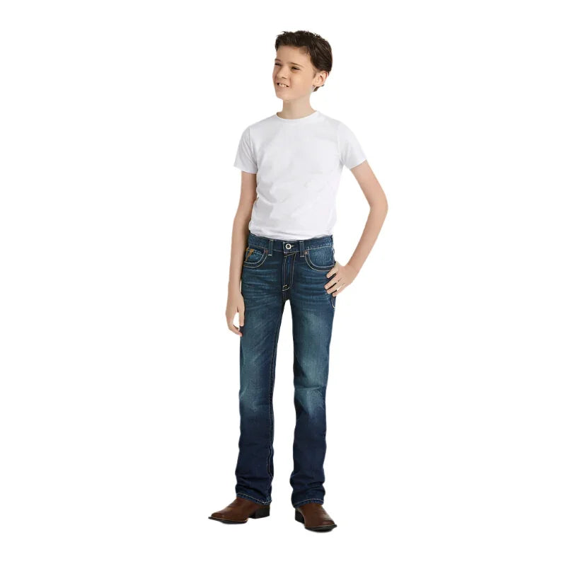 Boy's Ariat B5 Slim Boundary Stackable Straight Leg Jean 10018338 - Crazy House Western Wear
