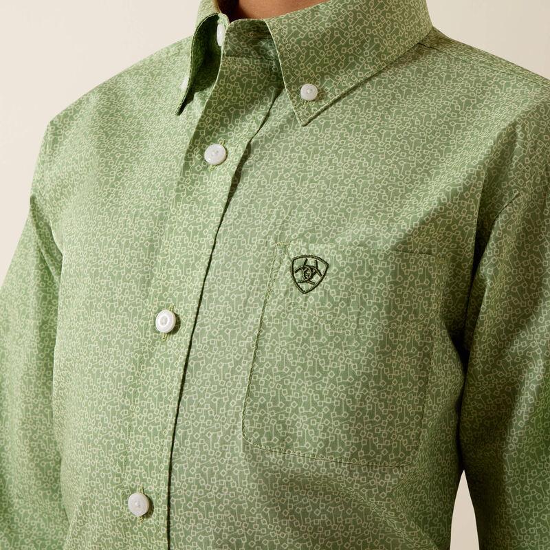 Boy's Ariat Loden Frost Abstract Print Smitty Shirt 10073673