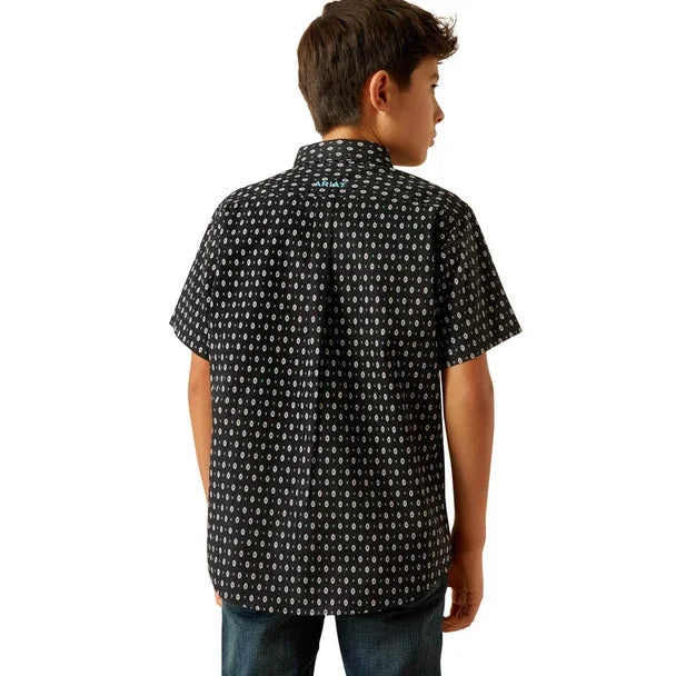 Boy's Ariat Steele Classic Fit Black Print 10058699 - Crazy House Western Wear