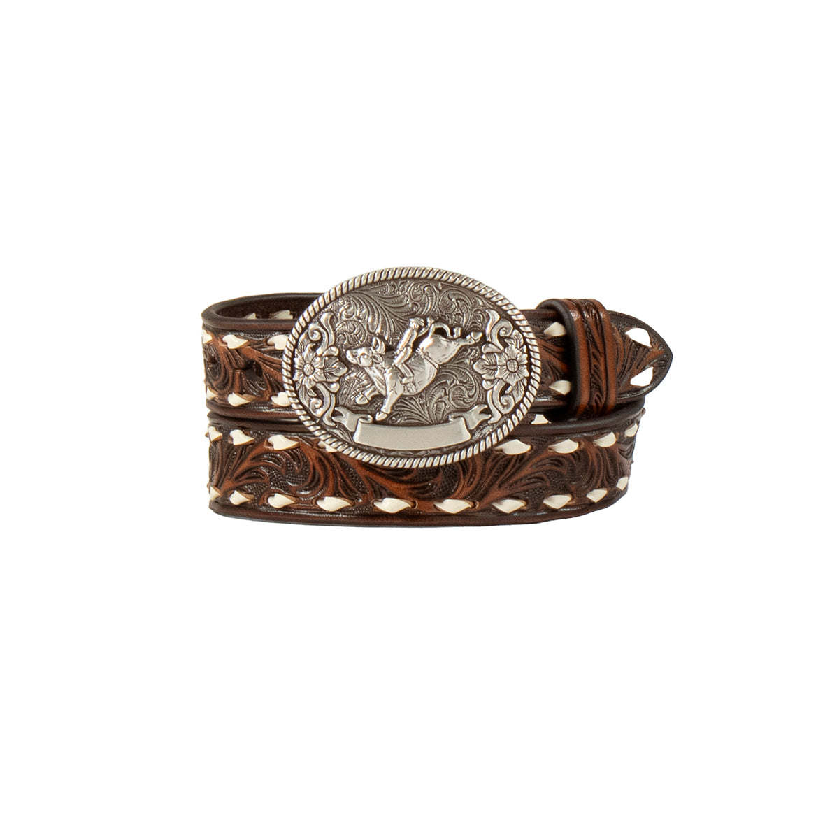 Boy's Baby Bucker 100% Leather Embossed Belt N44433139