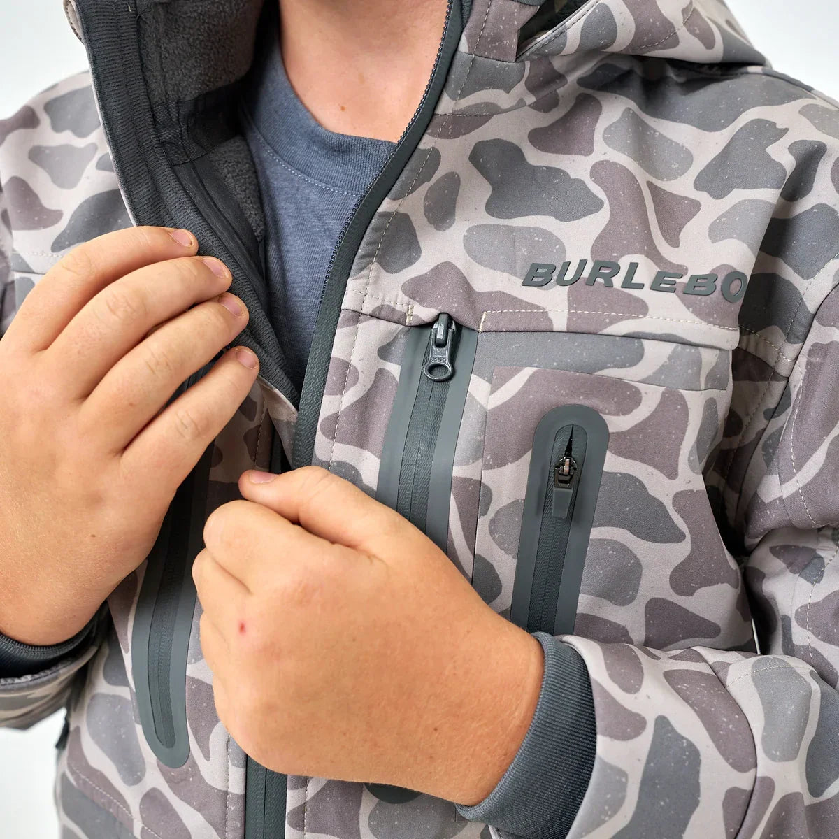 Boy's Burlebo Classic Deer Camo Challenger Jacket