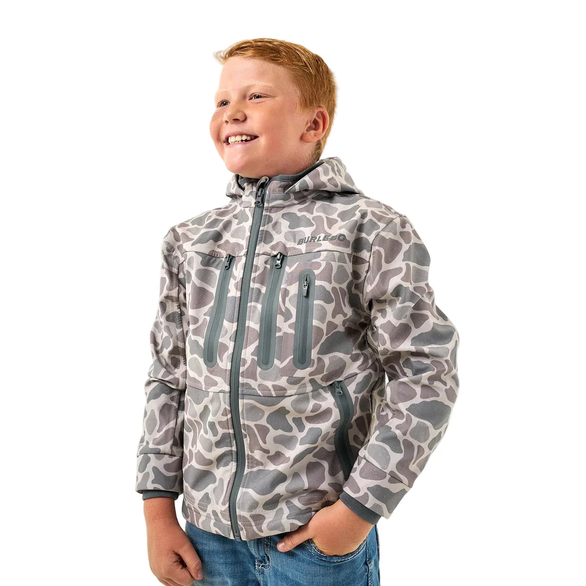 Boy's Burlebo Classic Deer Camo Challenger Jacket