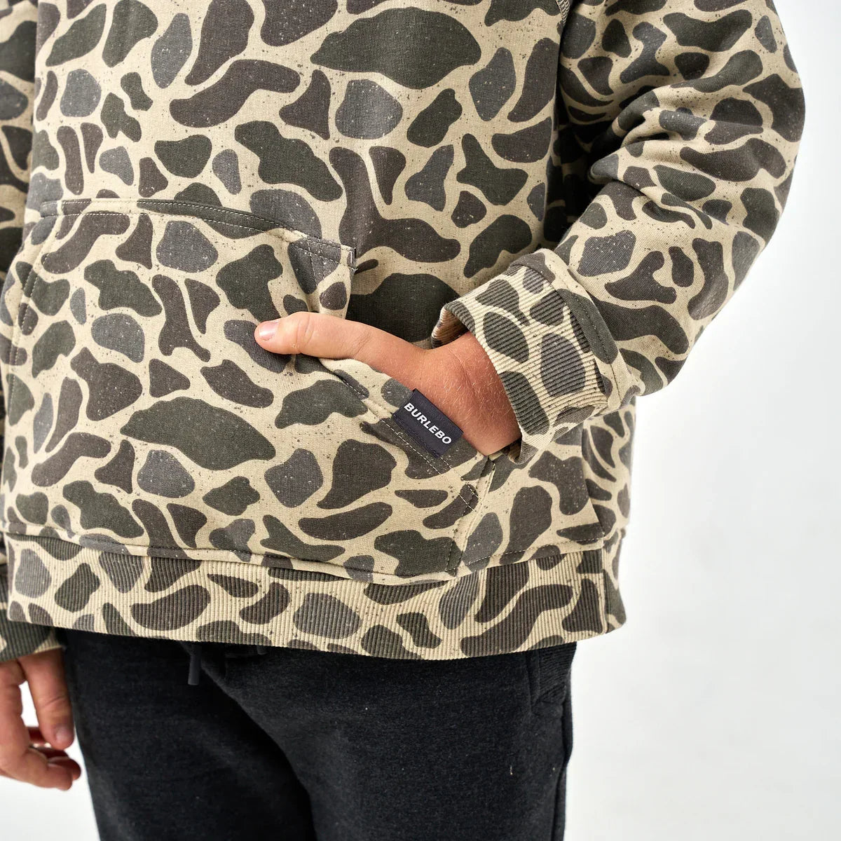 Boy's Burlebo Classic Deer Camo Fleece Hoodie