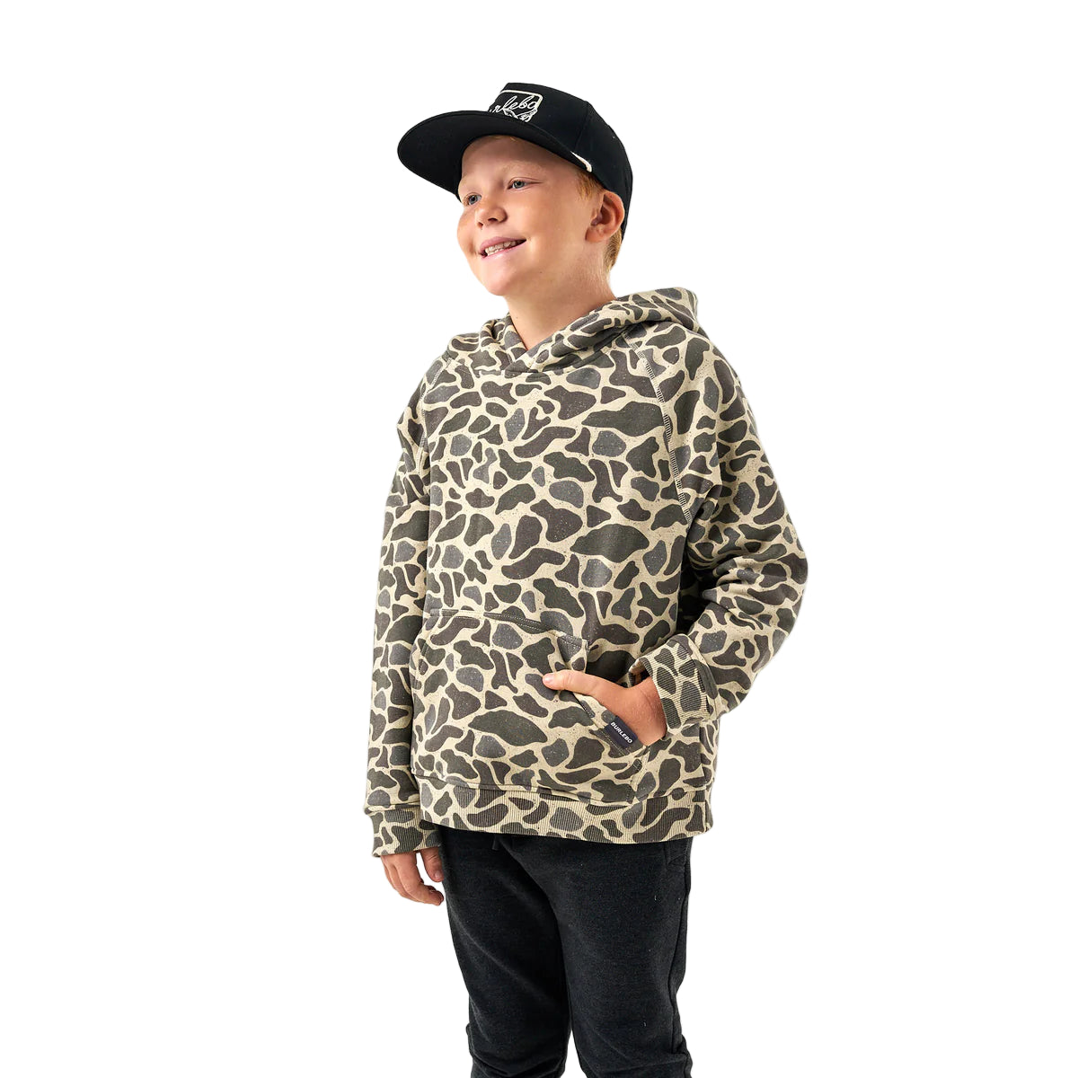 Boy's Burlebo Classic Deer Camo Fleece Hoodie