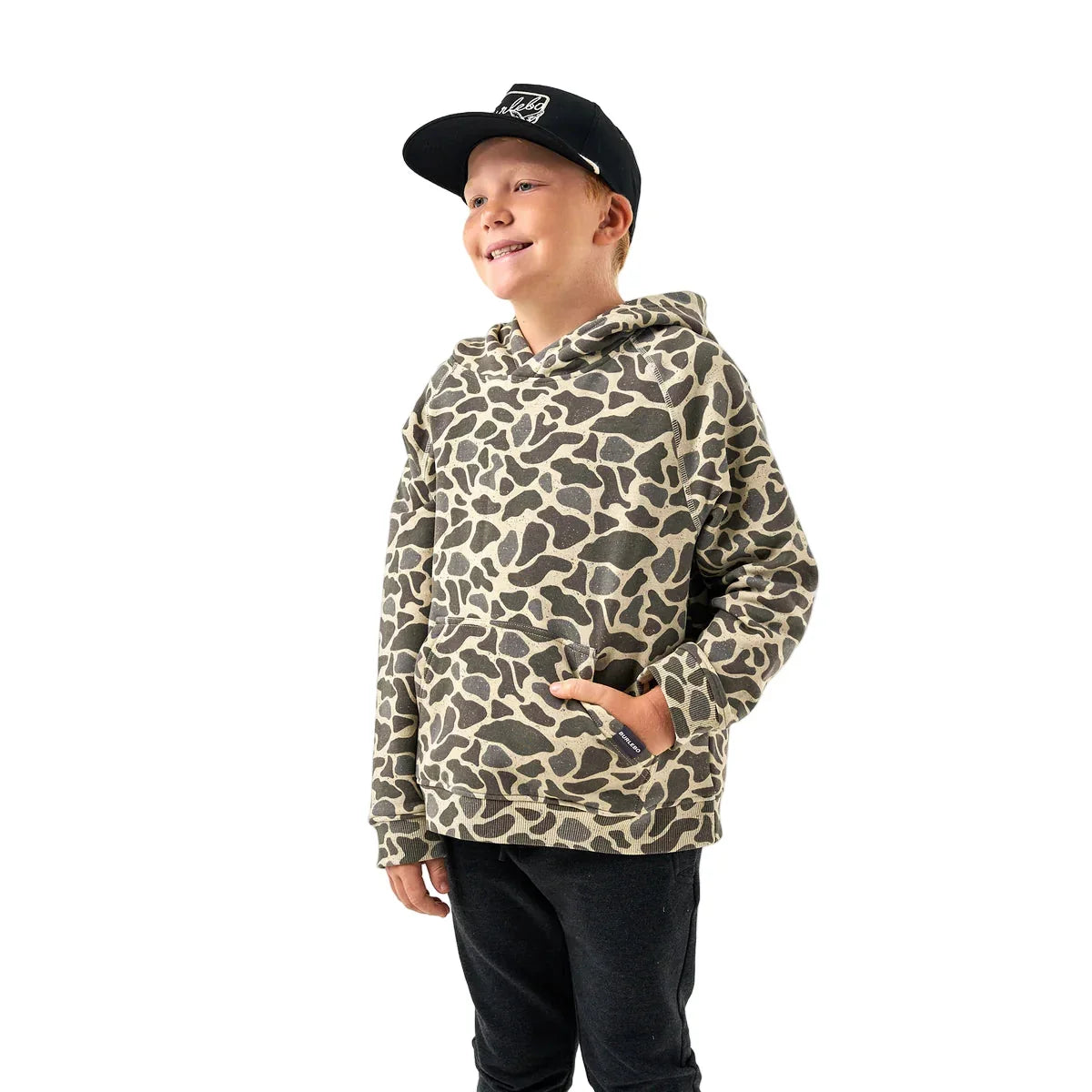 Boy's Burlebo Classic Deer Camo Fleece Hoodie