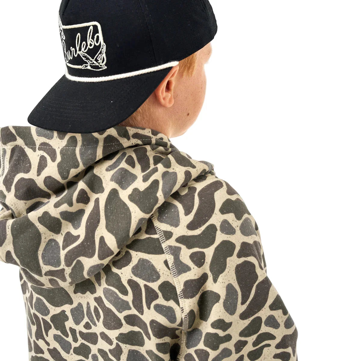 Boy's Burlebo Classic Deer Camo Fleece Hoodie