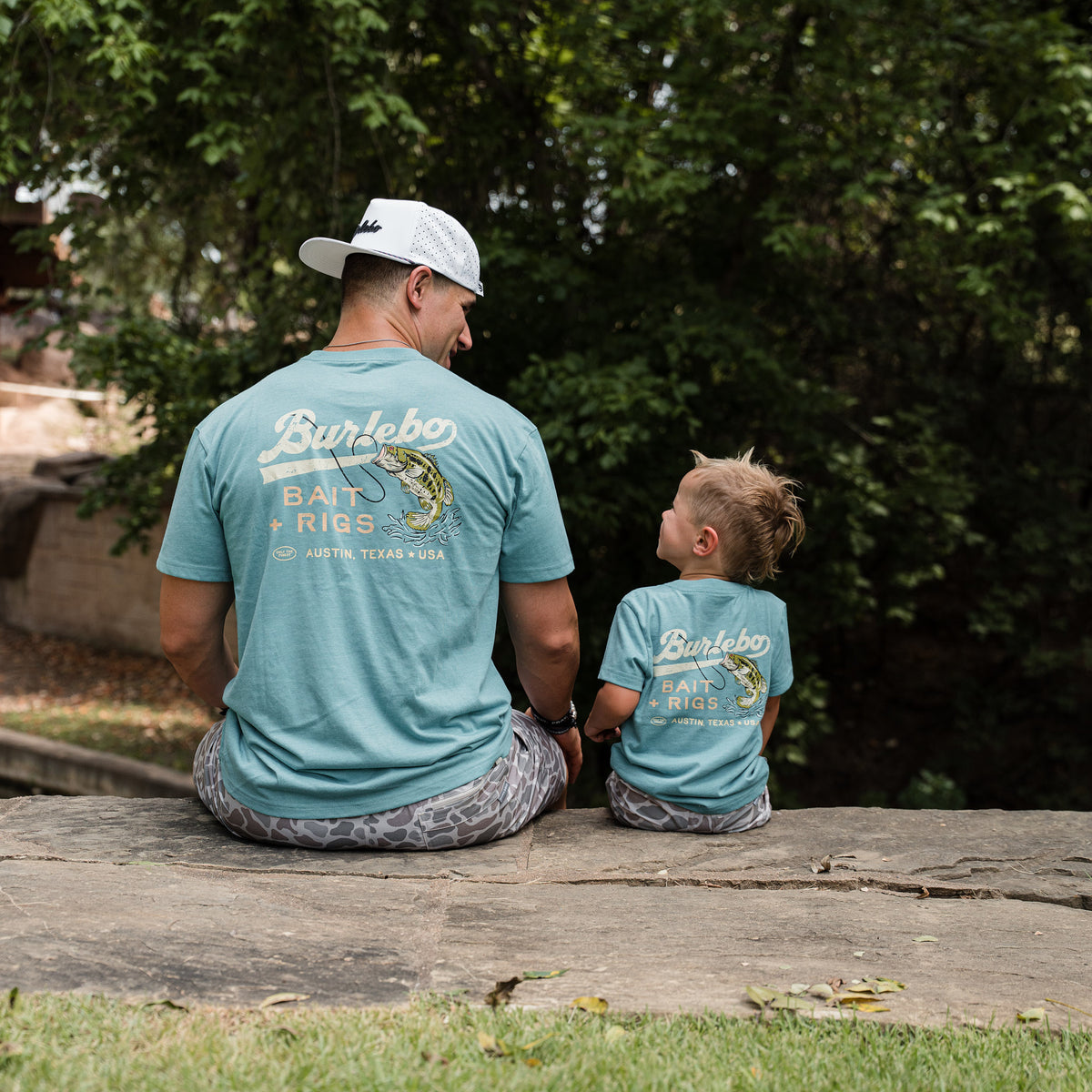 Boy's Burlebo Cyan Baits and Rigs Short Sleeve T-shirt Y-SST-BAR-CYN