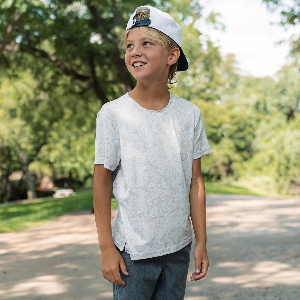 Boy's Burlebo Ivory Digi Camo Go To T-shirt Y-GTT-DIGC-IVR