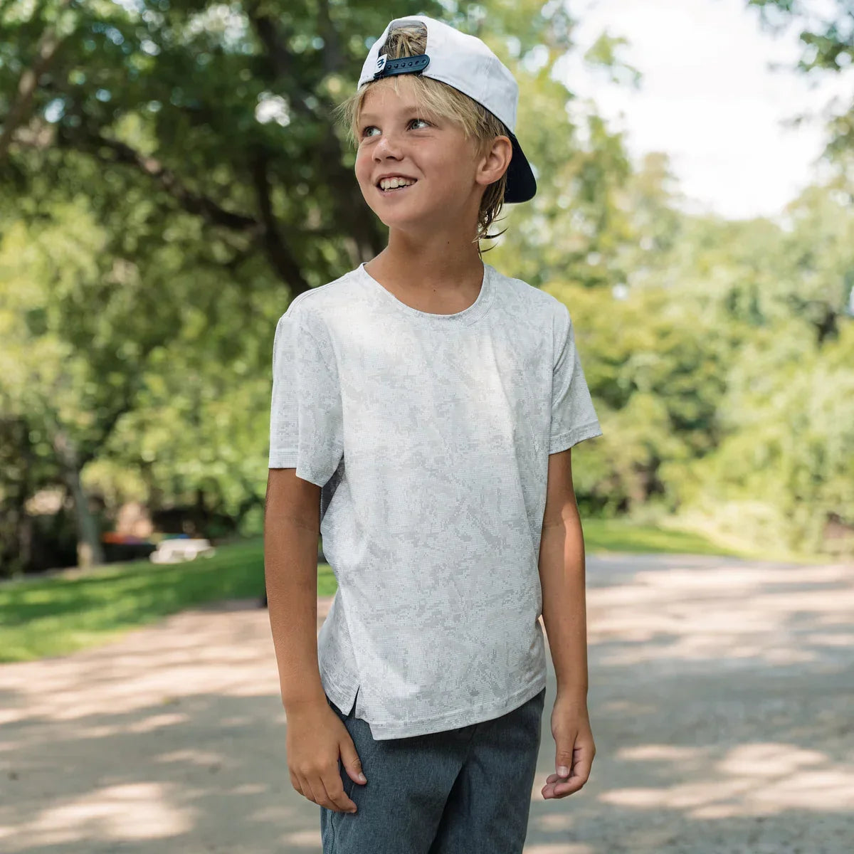 Boy's Burlebo Ivory Digi Camo Go To T-shirt Y-GTT-DIGC-IVR