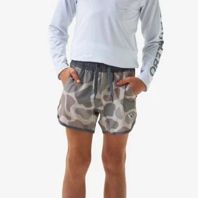 Boy's Burlebo Jumbo Deer Camo Swim Trunks Y-ST-JCDC