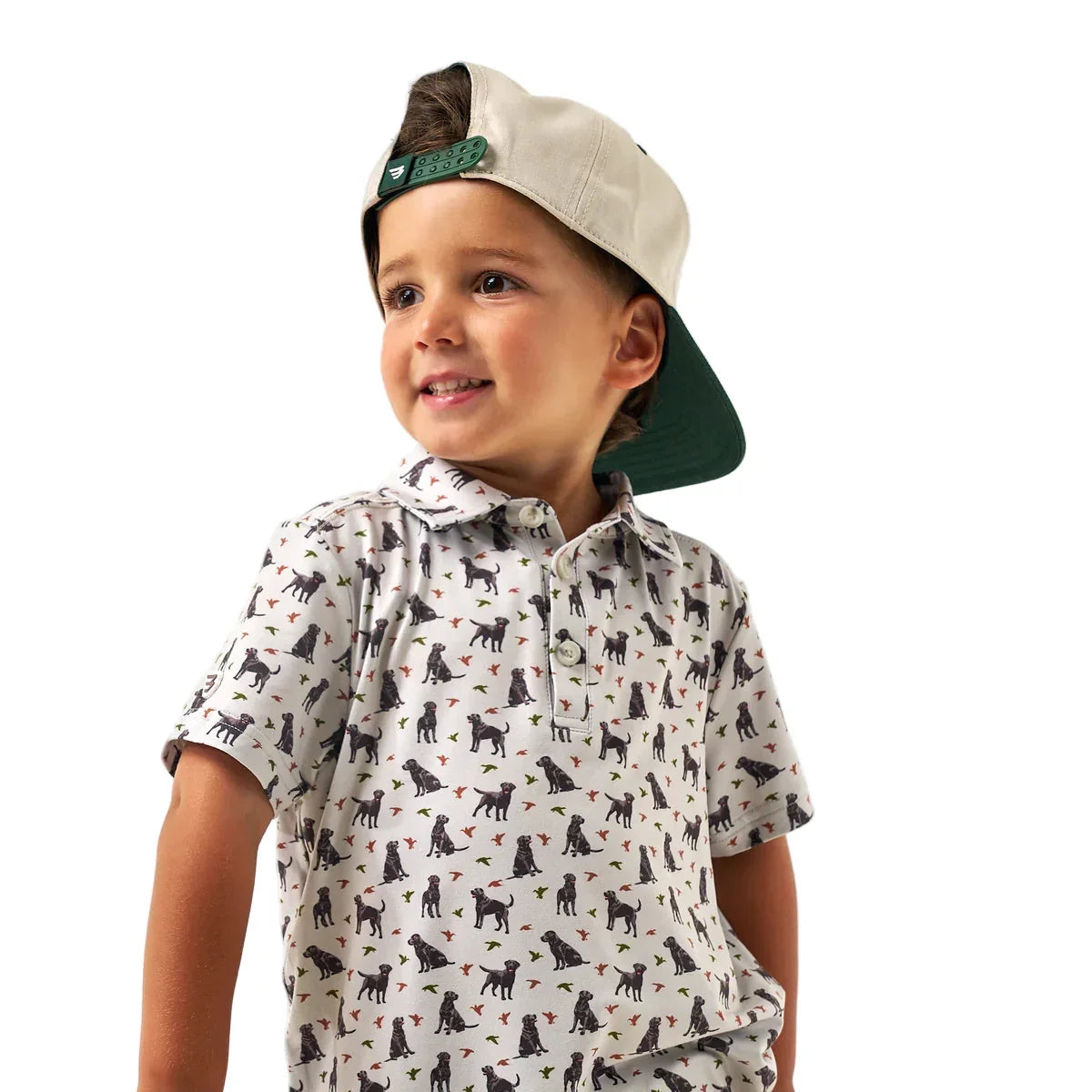 Boy's Burlebo Performance Polo Ducks and Dogs Y-PP-DAD