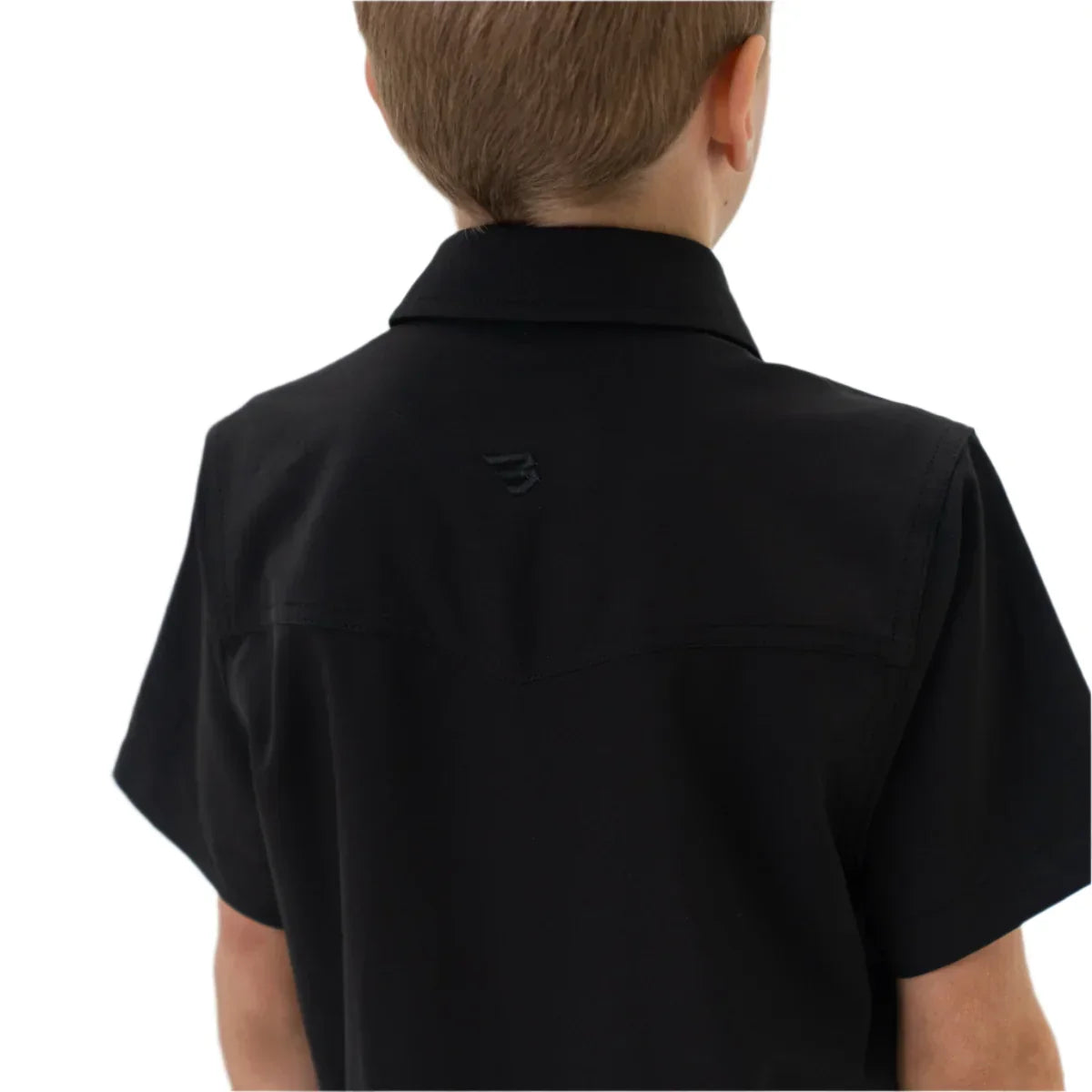Boy's Burlebo Performance Western Shirt - Black Y-PWS-BLK - Crazy House Western Wear