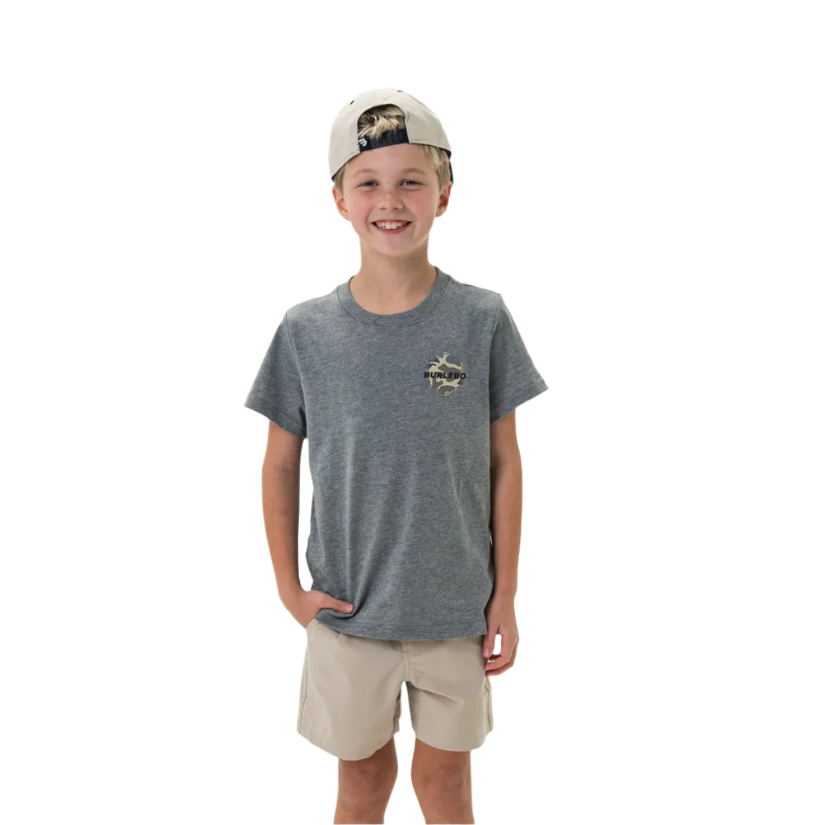 Boy's Burlebo Rad Dude - Dark Heather Grey Shirt Y-DUDDC-SS-DHG - Crazy House Western Wear