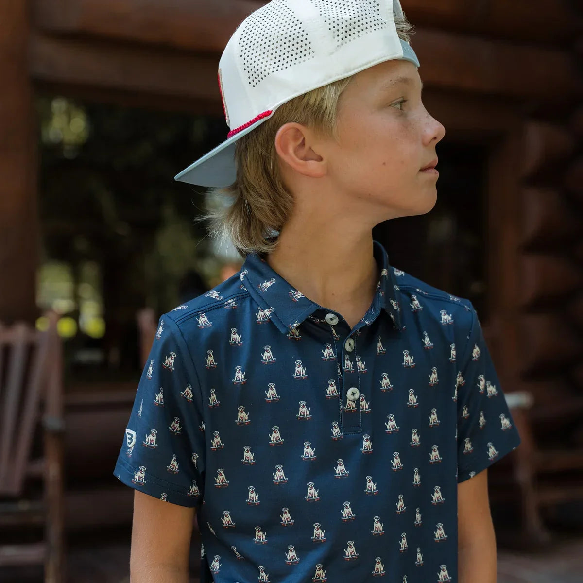 Boy's Burlebo Skate Dog Performance Polo Y-PP-SKDG