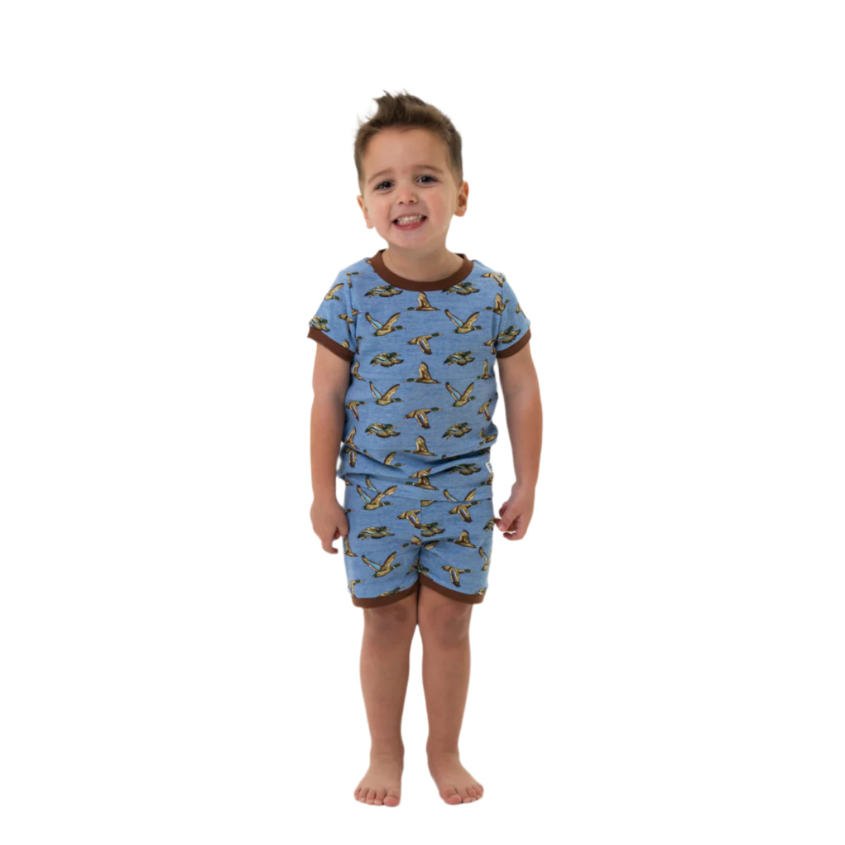 Boy's Burlebo Sleep Short Set- Jumbo Mallards Blue Y-SSS-JM-B - Crazy House Western Wear