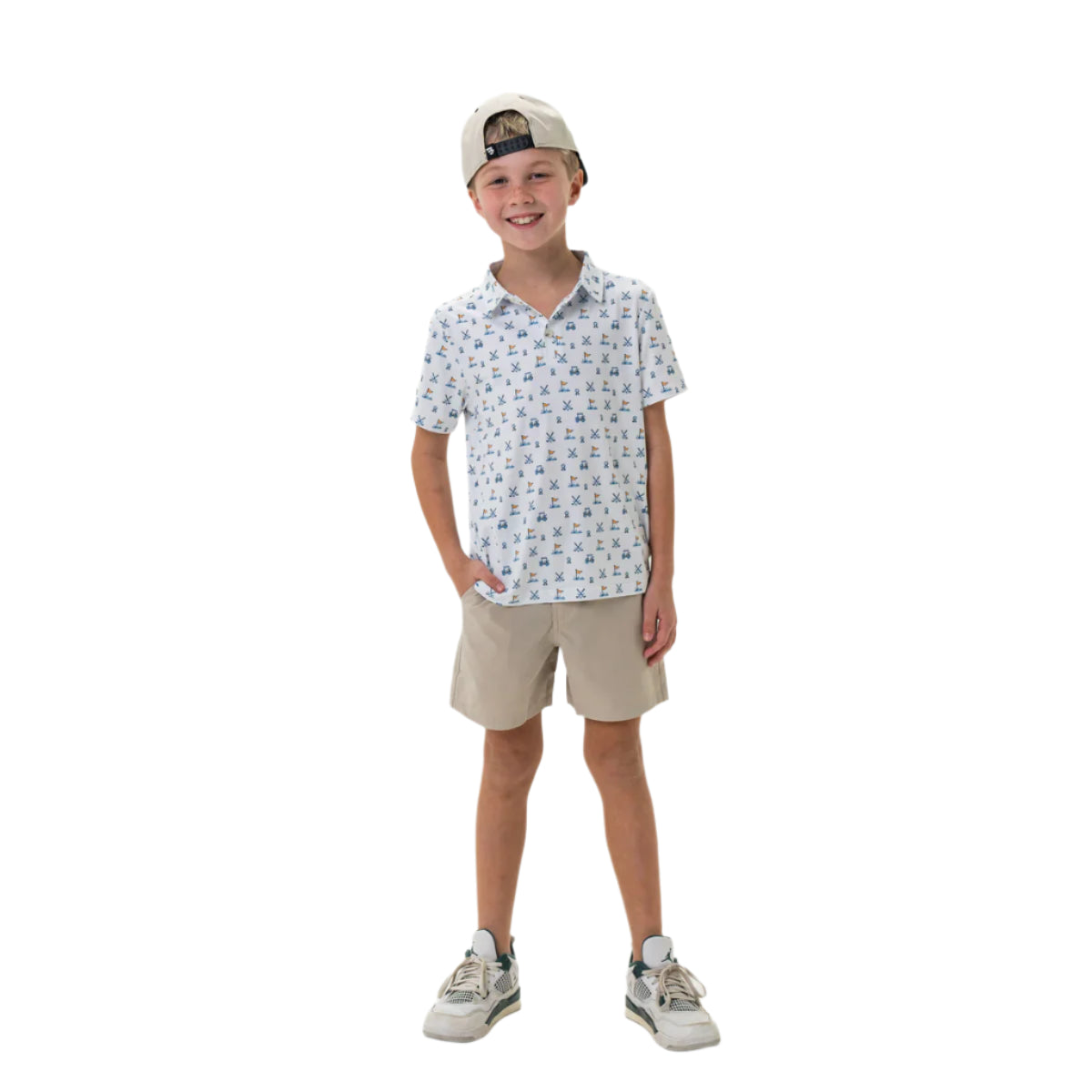 Boy's Burlebo Youth Polo - Hole In One Shirt Y-PP-HIO-W - Crazy House Western Wear