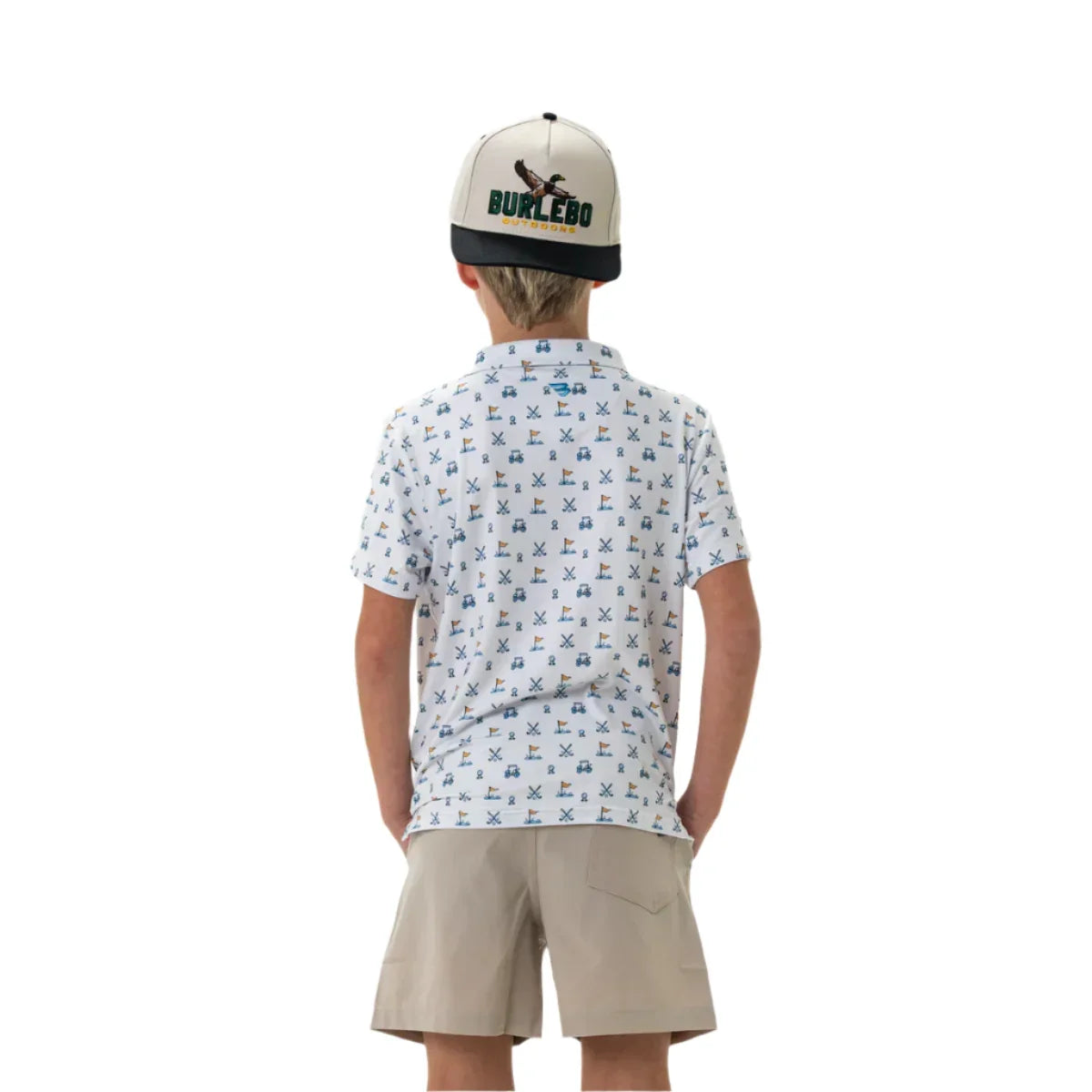 Boy's Burlebo Youth Polo - Hole In One Shirt Y-PP-HIO-W - Crazy House Western Wear