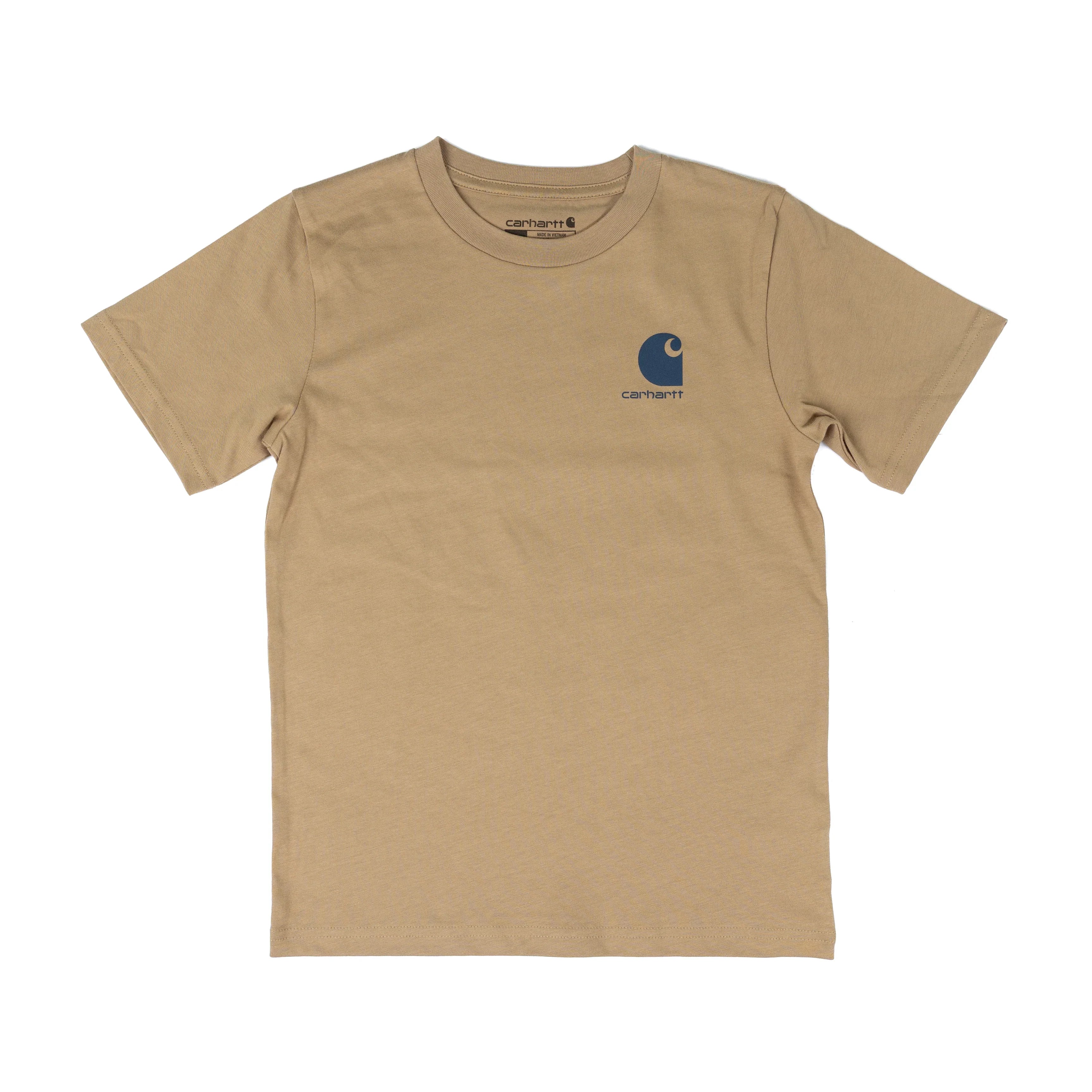 Boy's Carhartt Fish Printed Short Sleeve Khaki T-shirt CA6791-CT06